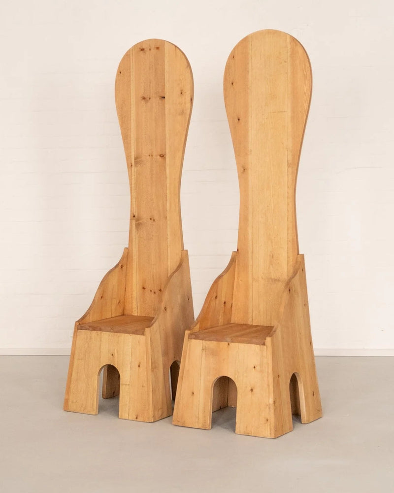 Fratina Chair by Mario Ceroli for Poltronova | The Oblist — handcrafted wooden design