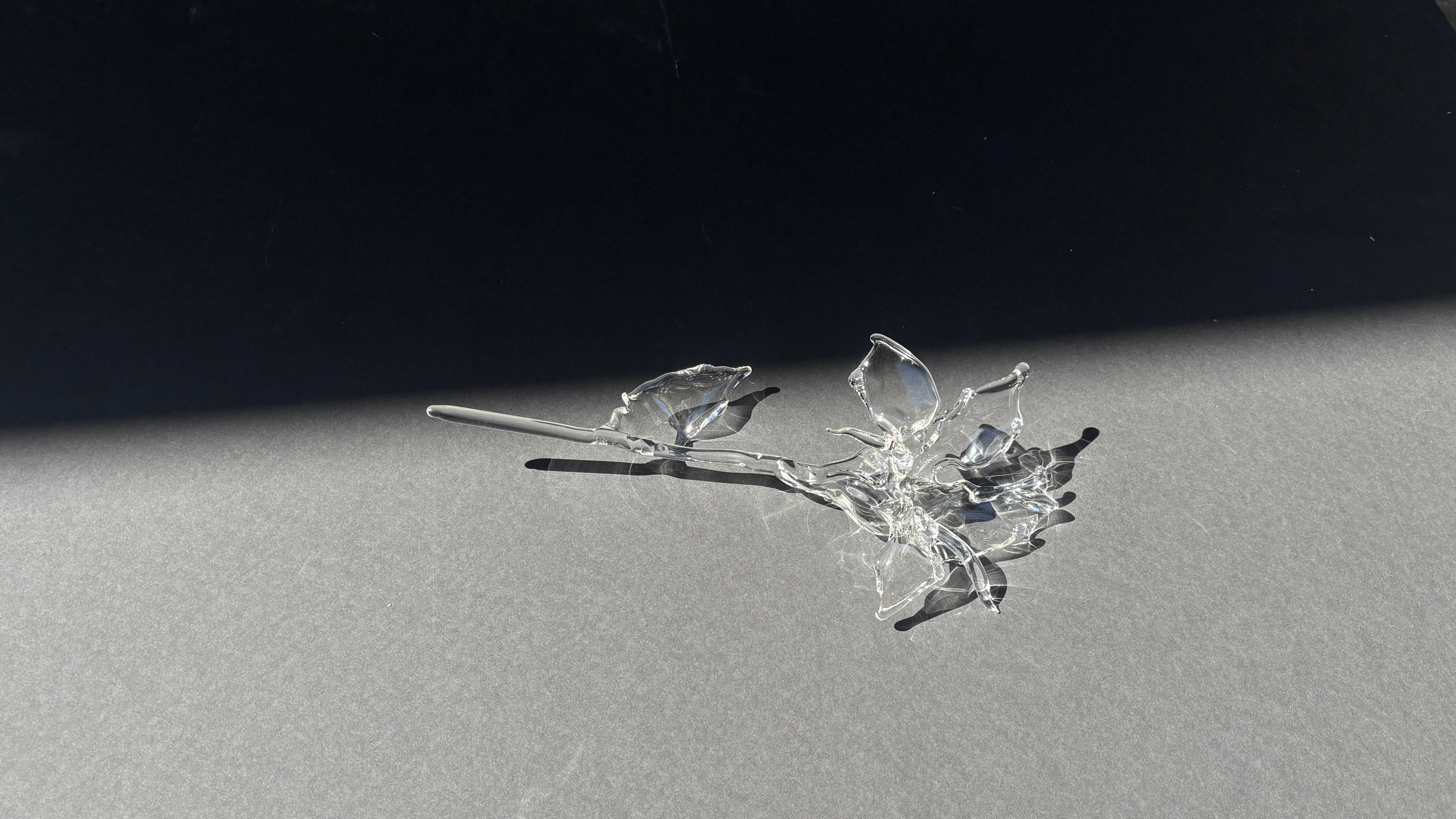 Glass Flower Organic Sculpture — detail view