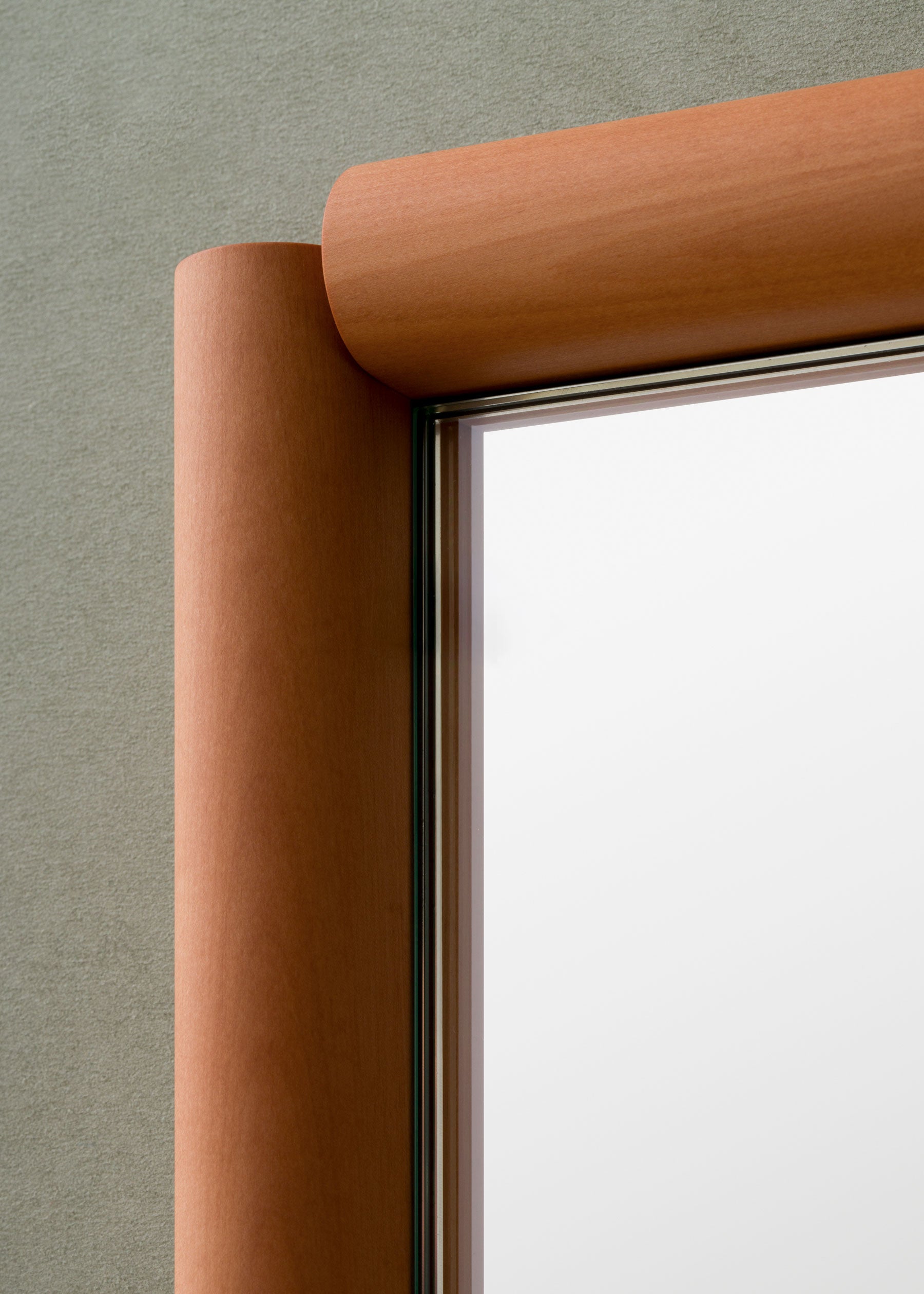 bahraini–danish Mirror in Pear or Mahogany Wood — detail view