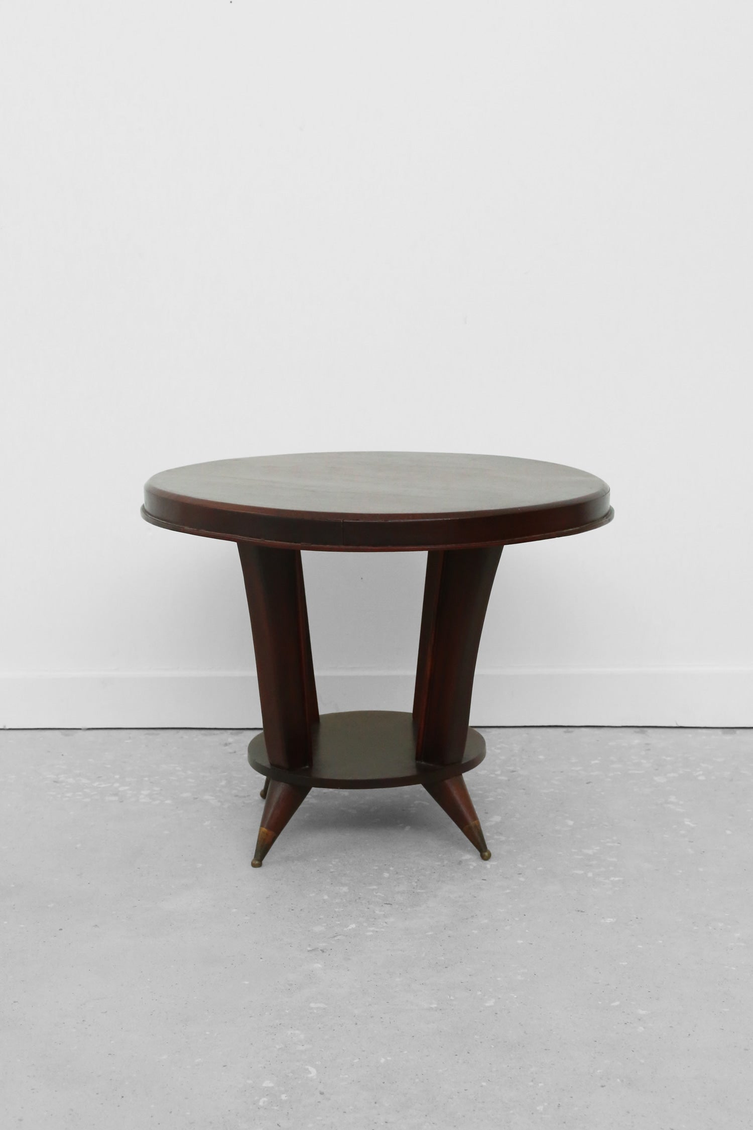 Secession Style Wood Side Table — side angle
