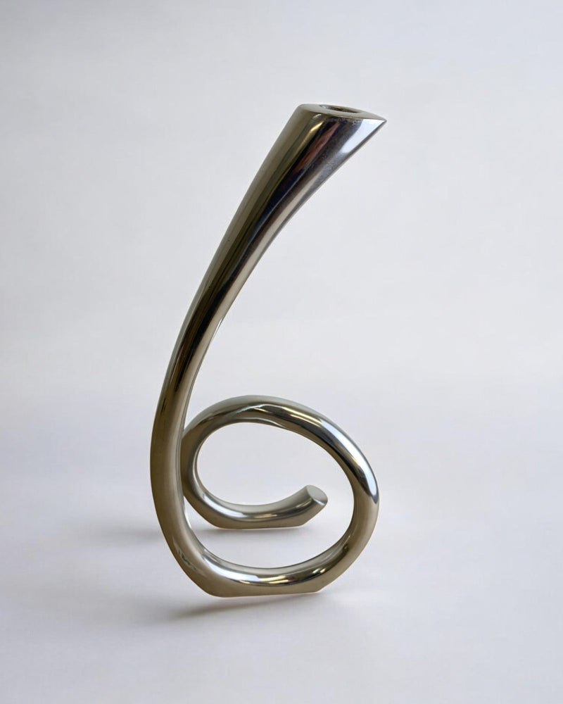 Biomorphic Candleholder by Malamar Studio | The Oblist — solid aluminum, vintage design