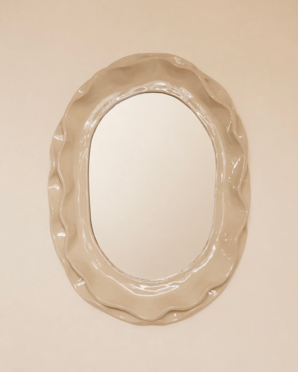 The Ortigia Mirror in Glazed Ceramic by Passé The Store | The Oblist