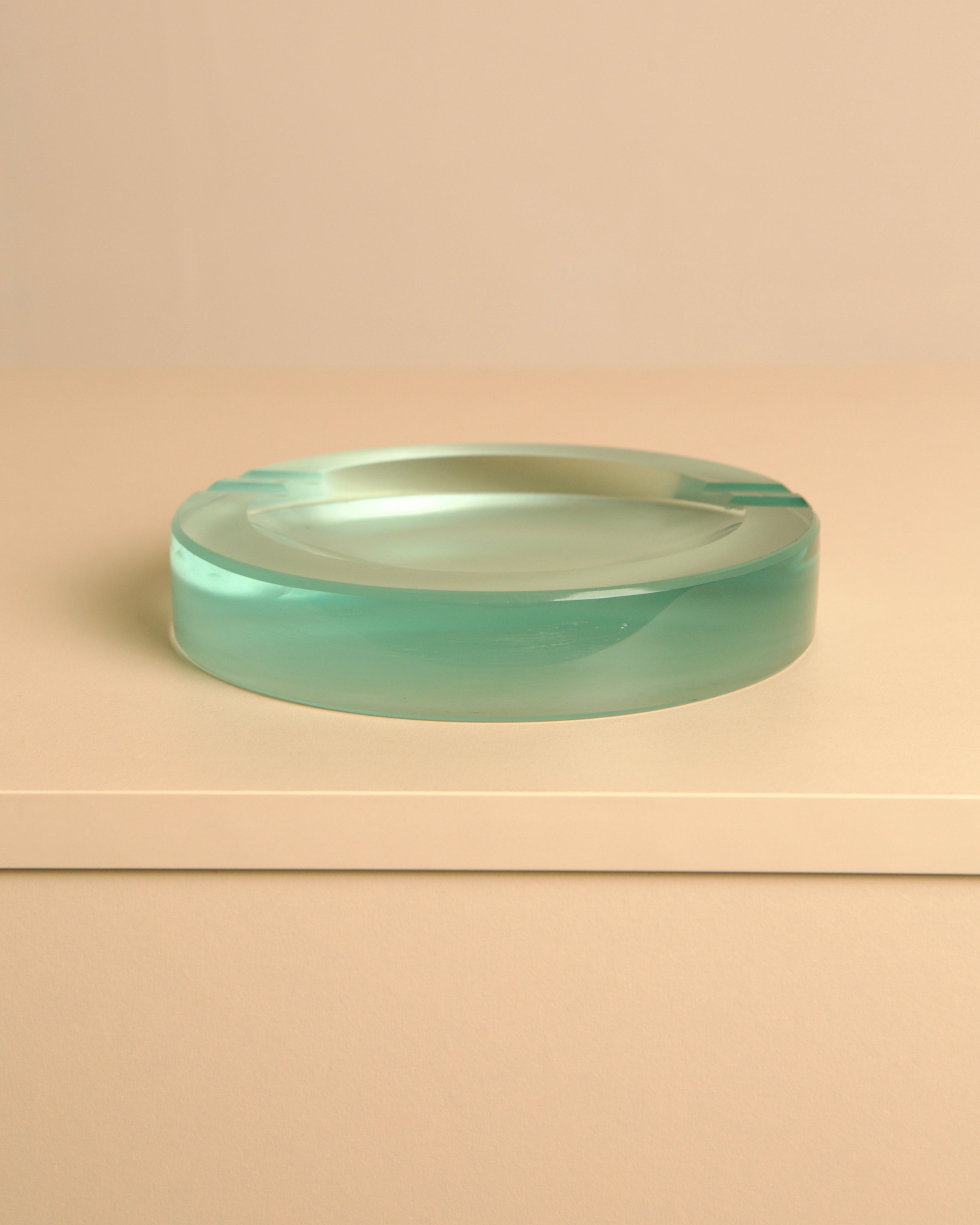 Round Glass Ashtray, Fontana Arte, Italy, 1970s — detail view