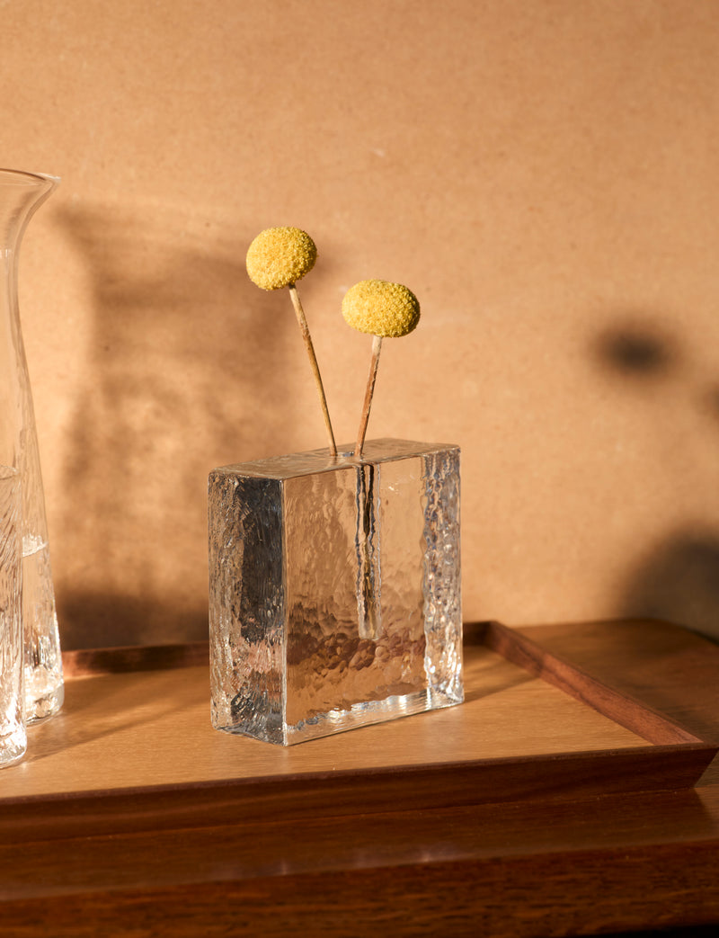Block unifleur / stem vase in European glass (Medium) — alternate view
