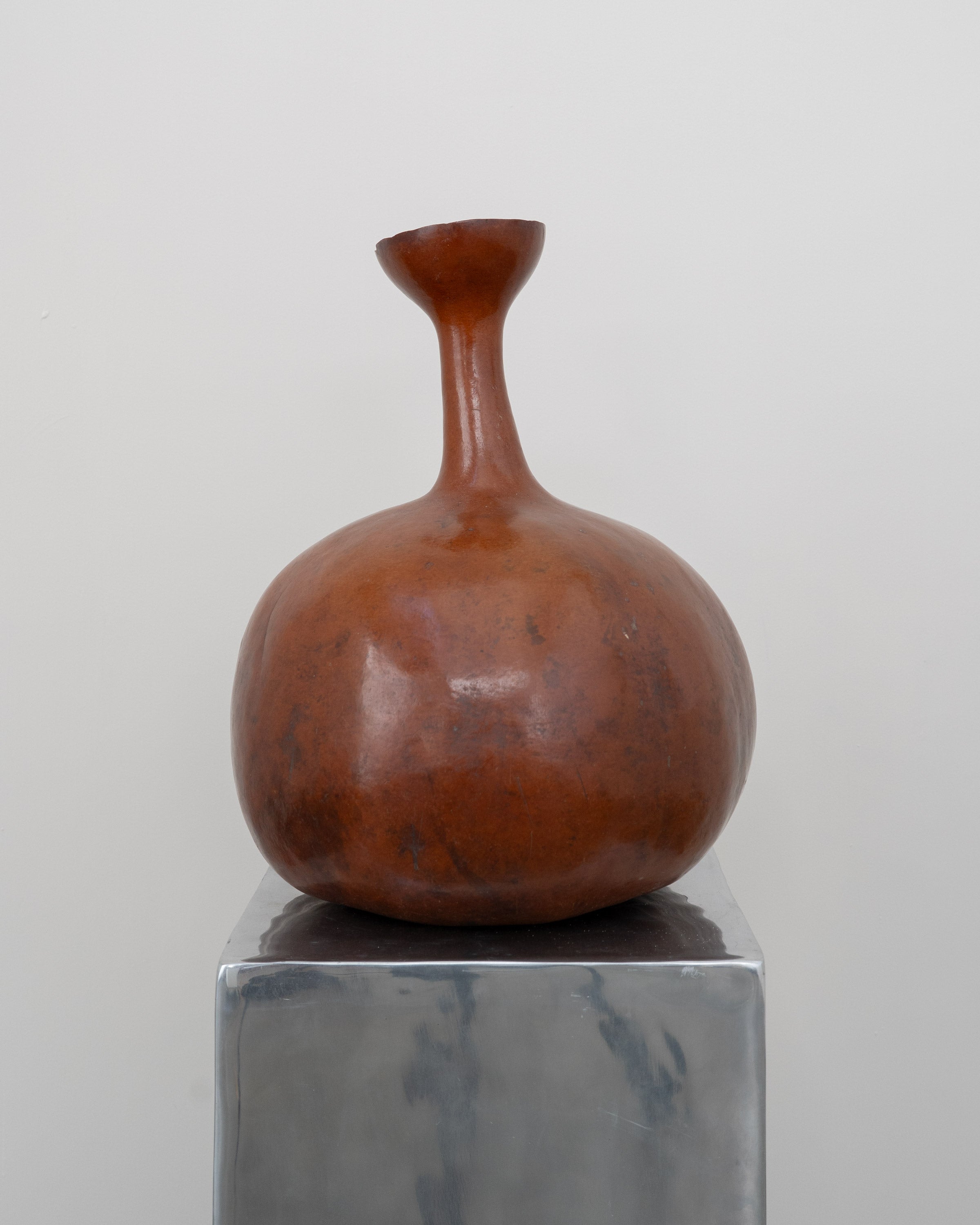 Vintage Sculptural Tutsi Gourd Vessel Vase Sculpture — detail view