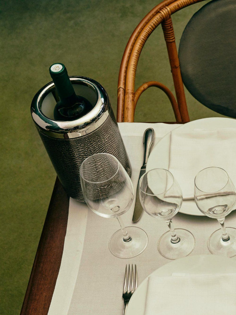 Wine Cooler in Burnished White Bronze by zanetto | The Oblist — handcrafted metal design