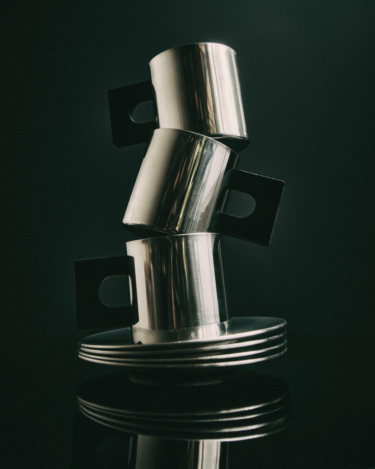 S.R. METAL CUP & SAUCER — detail view