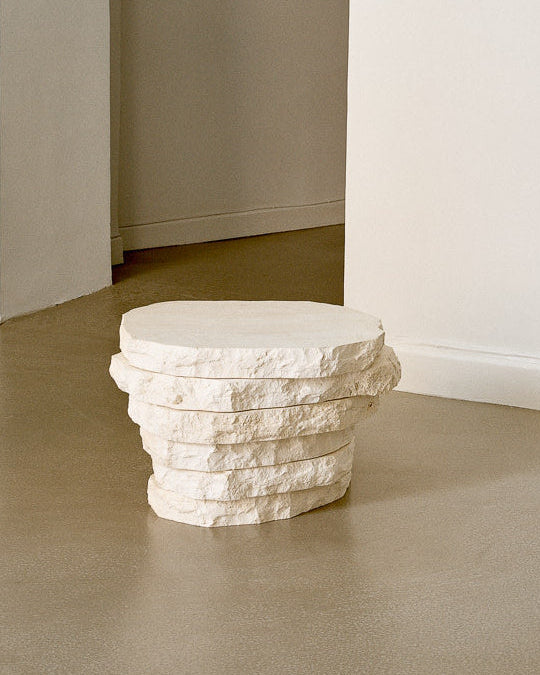 Table in Travertine, Navona by Jesper Sundberg Örtegren — detail view