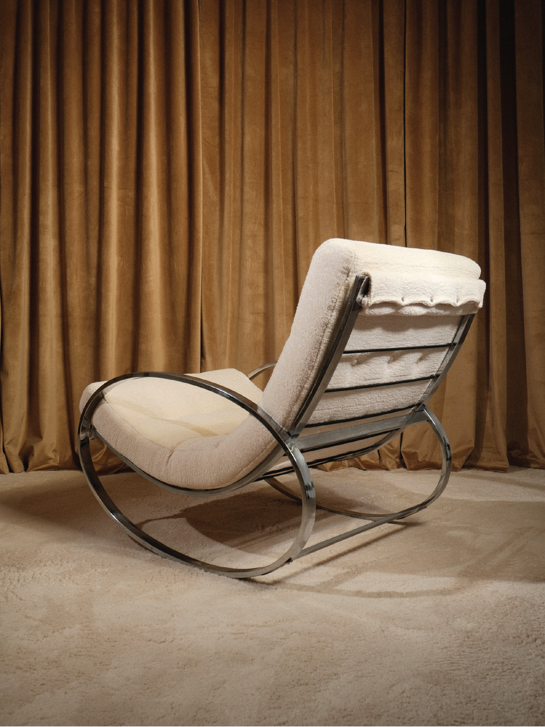 Renato Zevi "Ellipse" Vintage Rocking Chair by Truffe Studio | The Oblist
