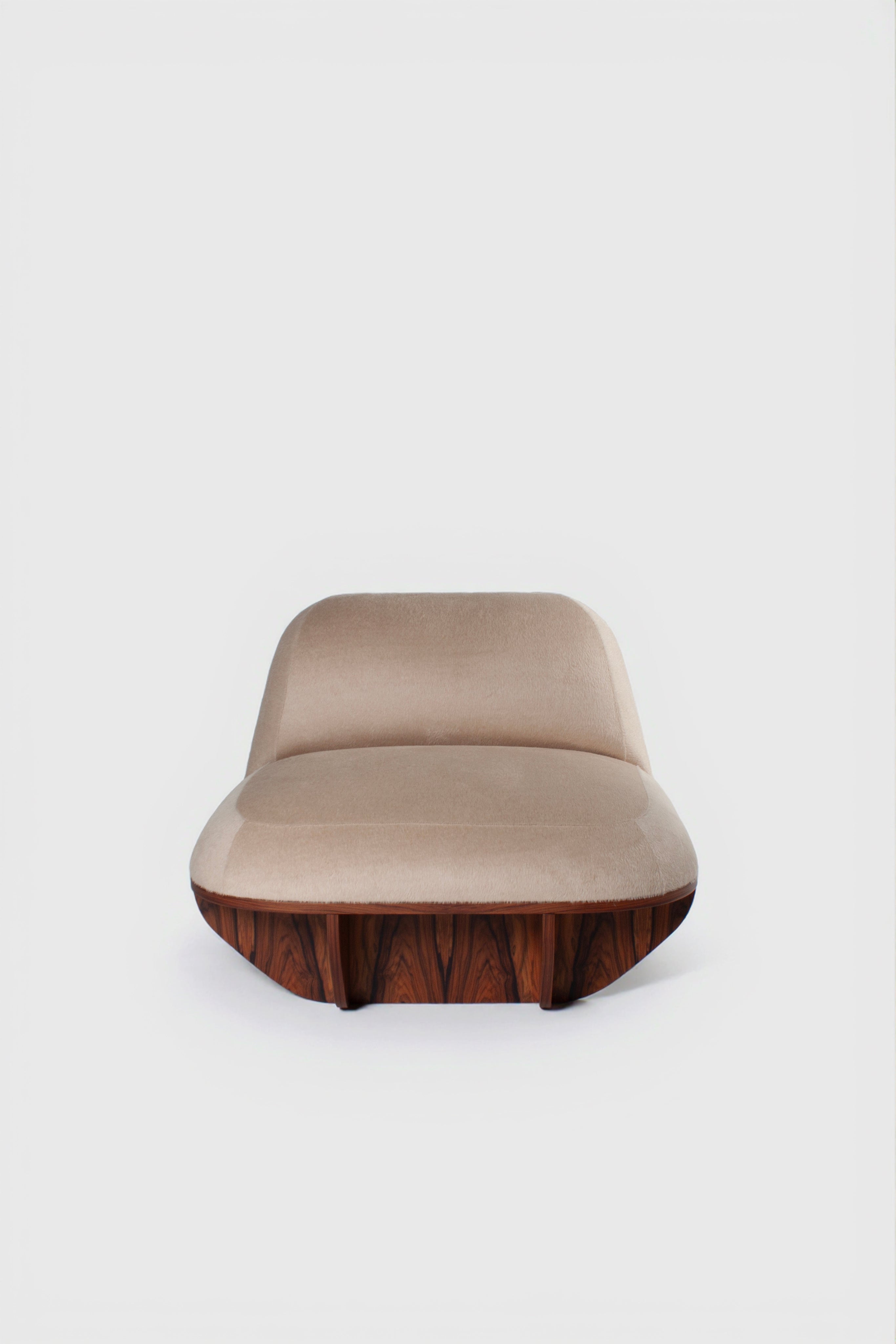 MATERA Armchair in Wood and Textile — alternate view