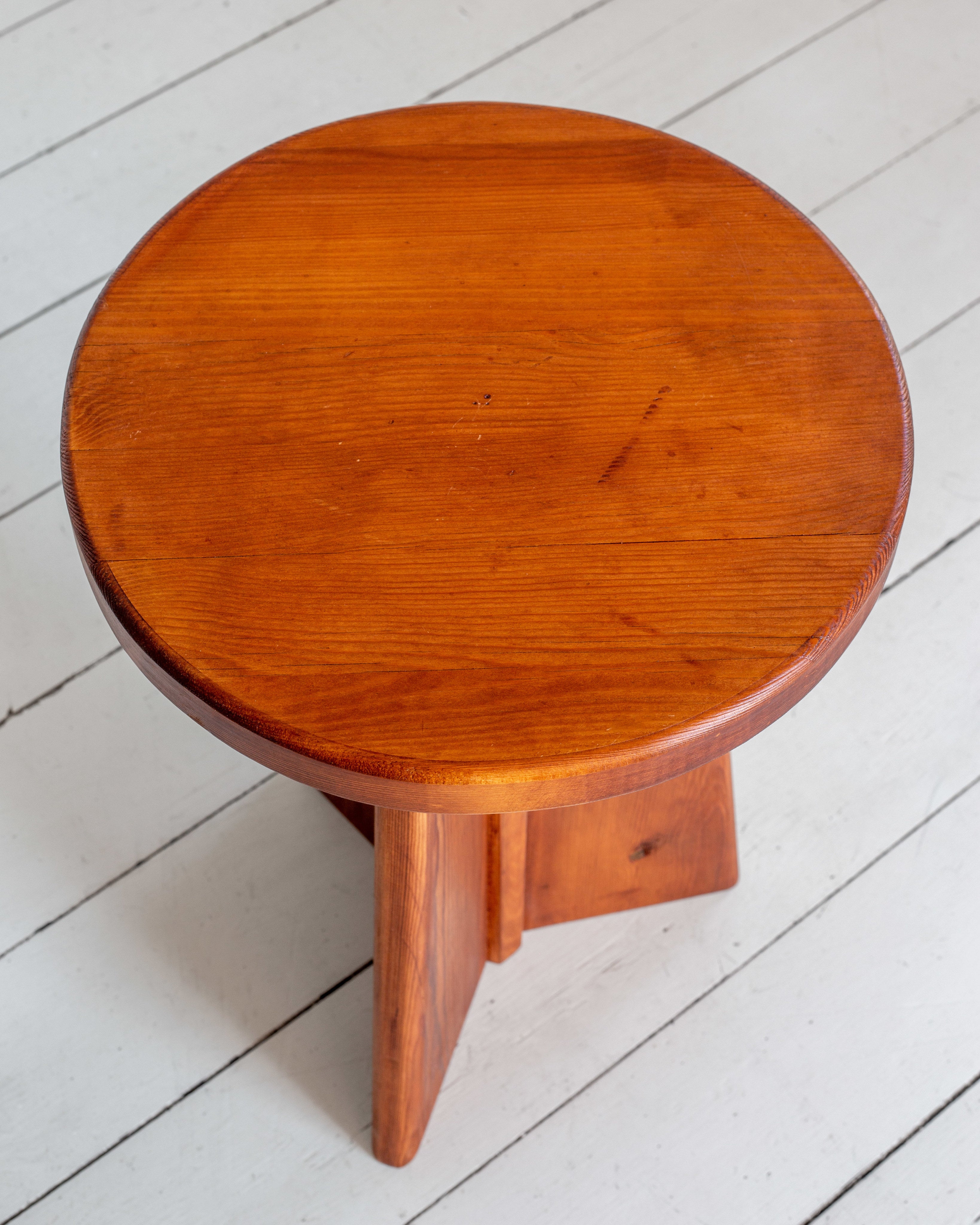 Pair of Vintage Swedish Pine Stools