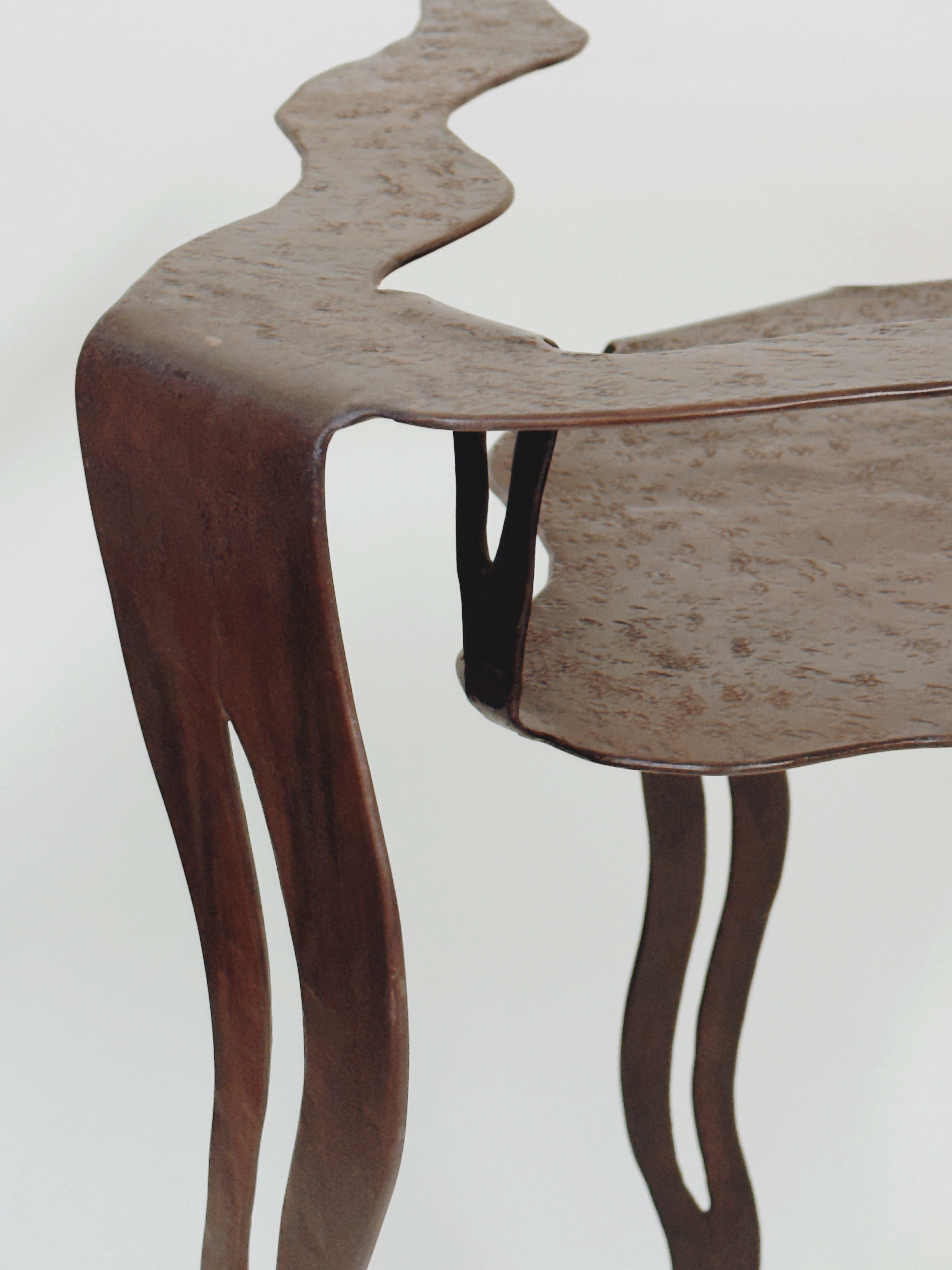 Steel Console Table by Arnaud Maurer — side angle