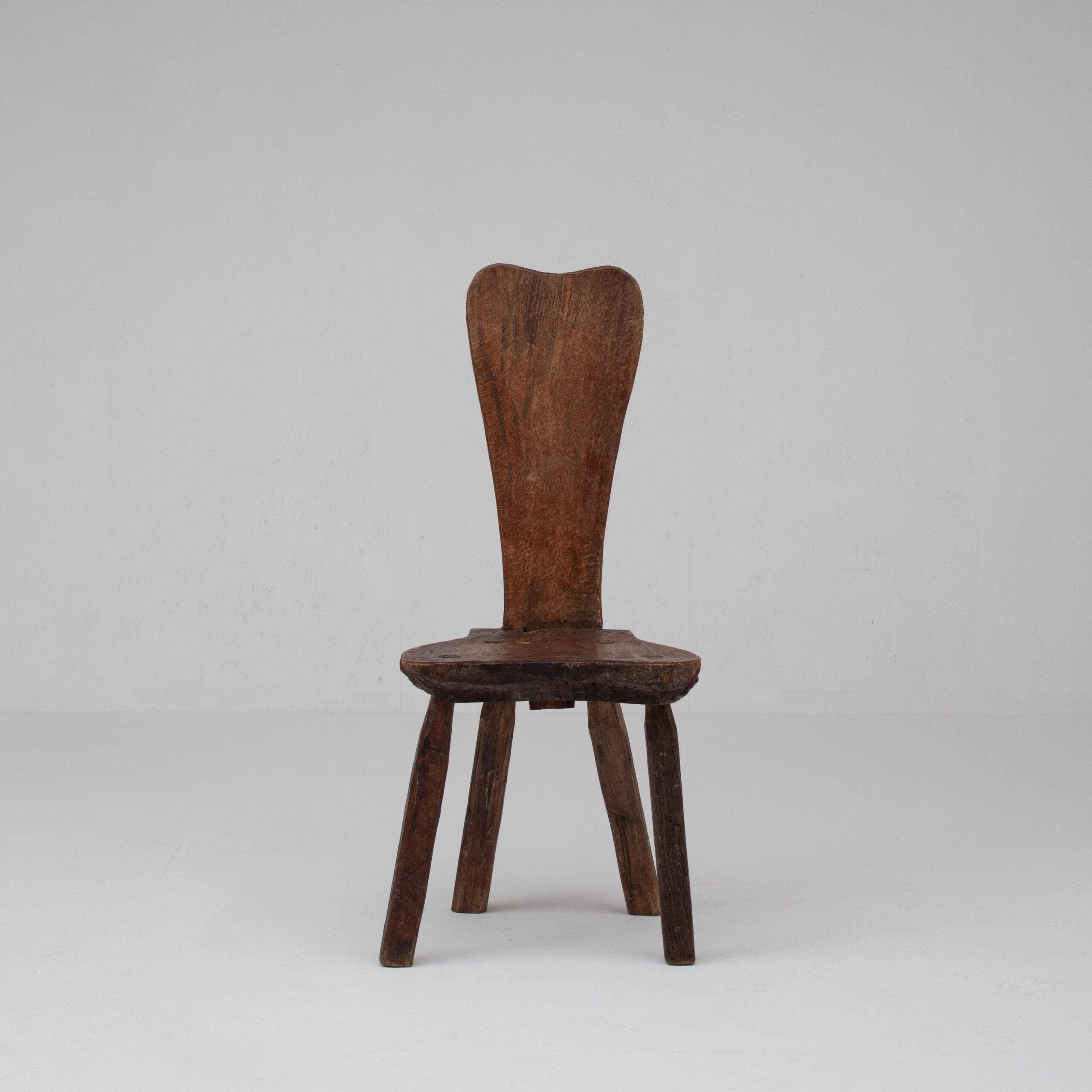 Brutalist Oak Stools with Backrests — lifestyle setting