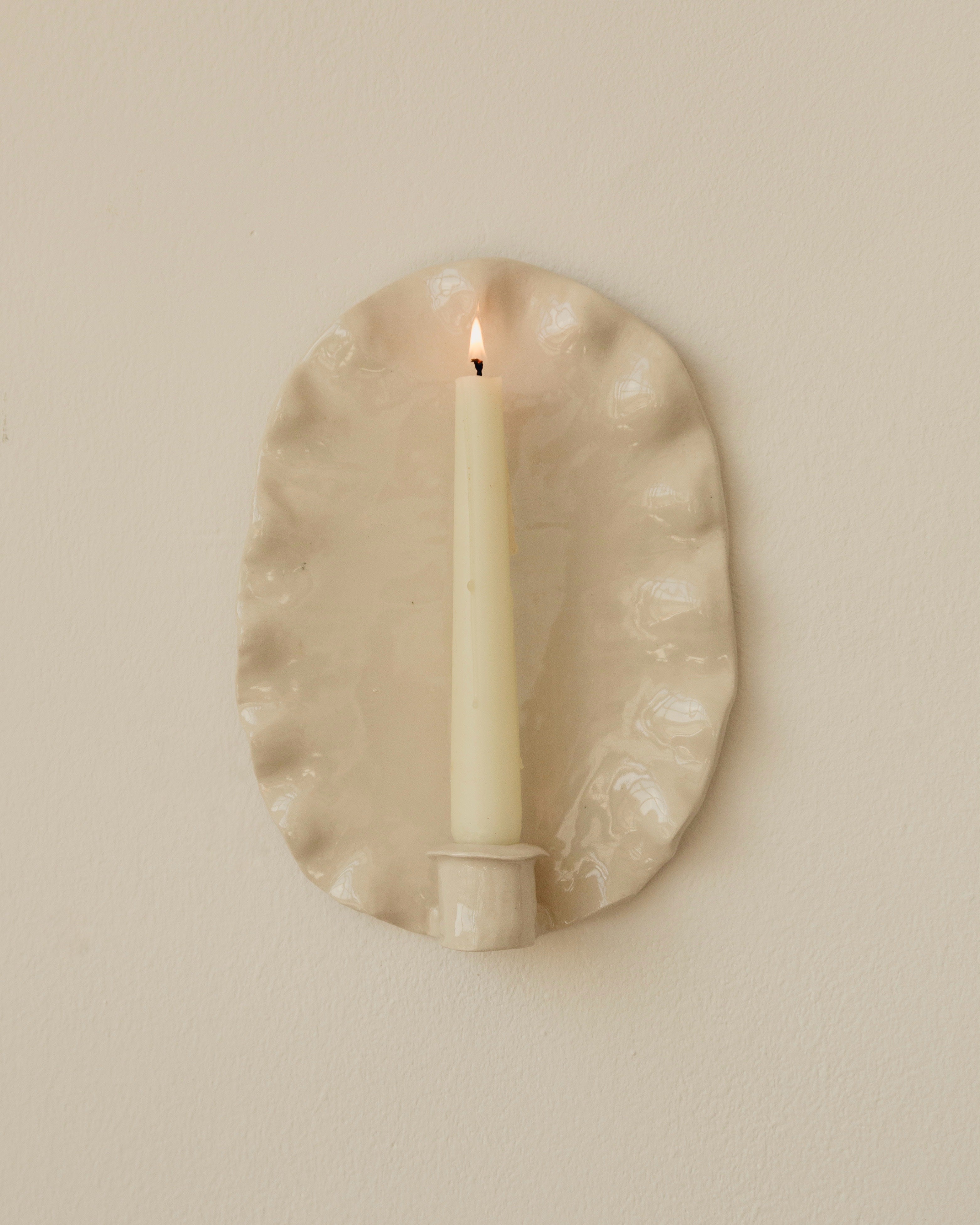 The Ortigia Candle Holders in Glazed Ceramic by Passé The Store | The Oblist — handcrafted ceramic, neutral color