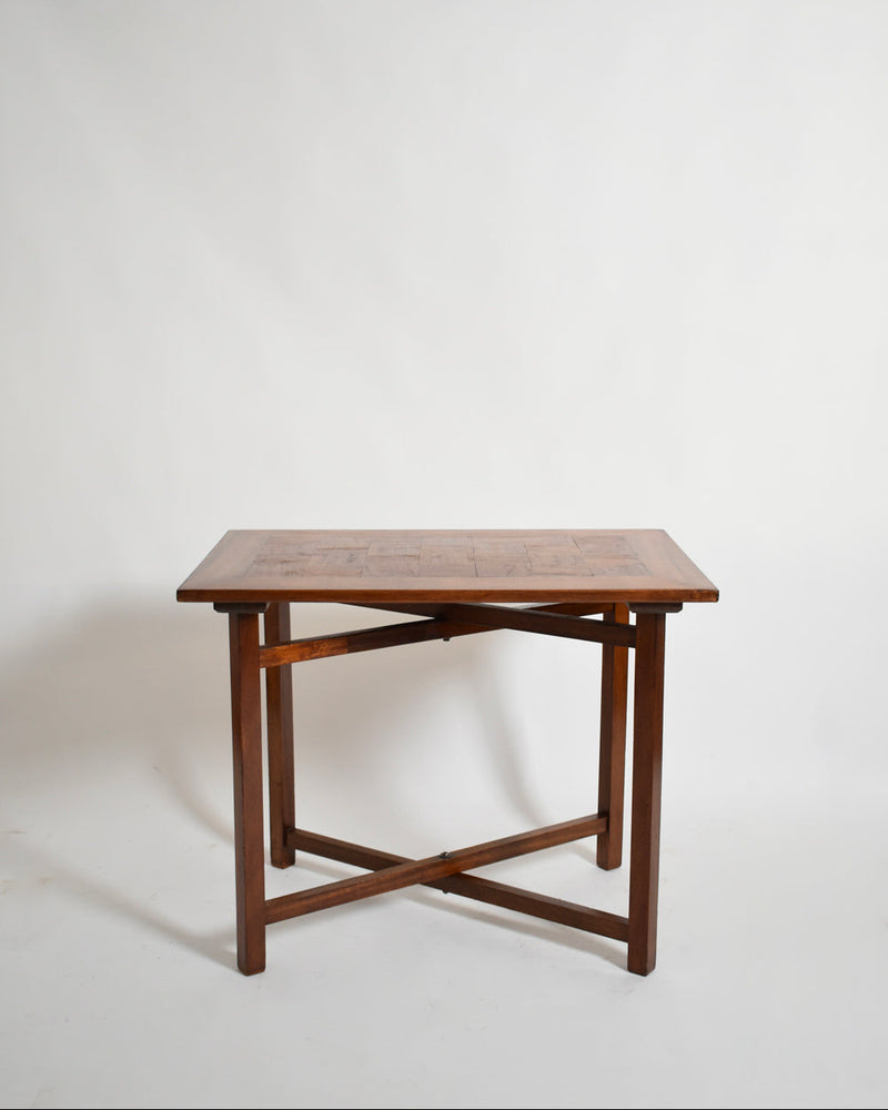 X Shaped Foot Chessboard Table, XIXth c. by Barracuda Interiors | The Oblist — handcrafted wood, vintage design