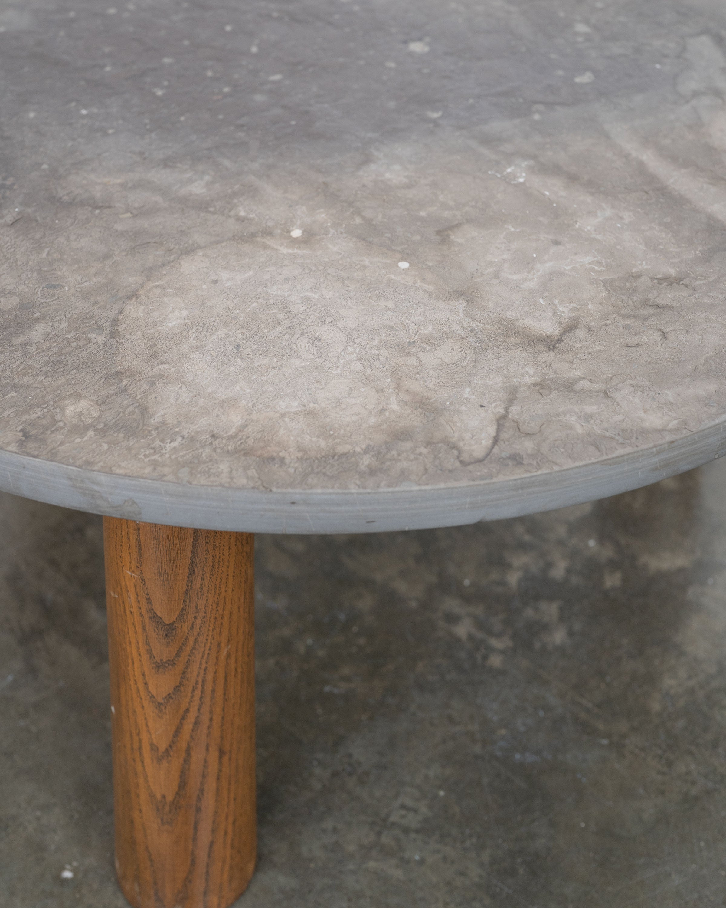 Brutalist Slate Coffee Table, c.1970 — close-up