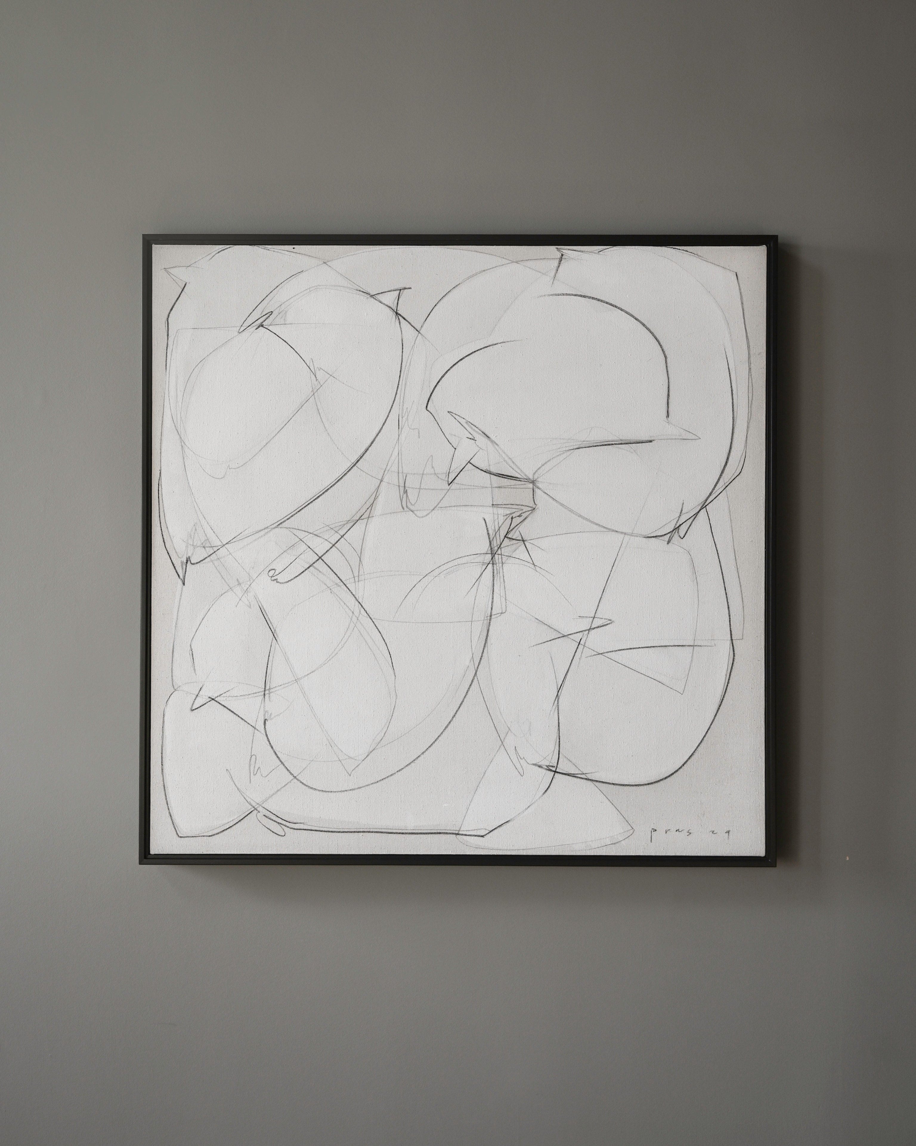 Abstract Graphite On Canvas Artwork by Studio OSKLO | The Oblist