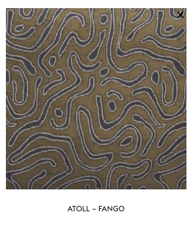 Laurent Pouf - Atoll Fabric & Ivory Fringe by RIJD Interior — variant detail