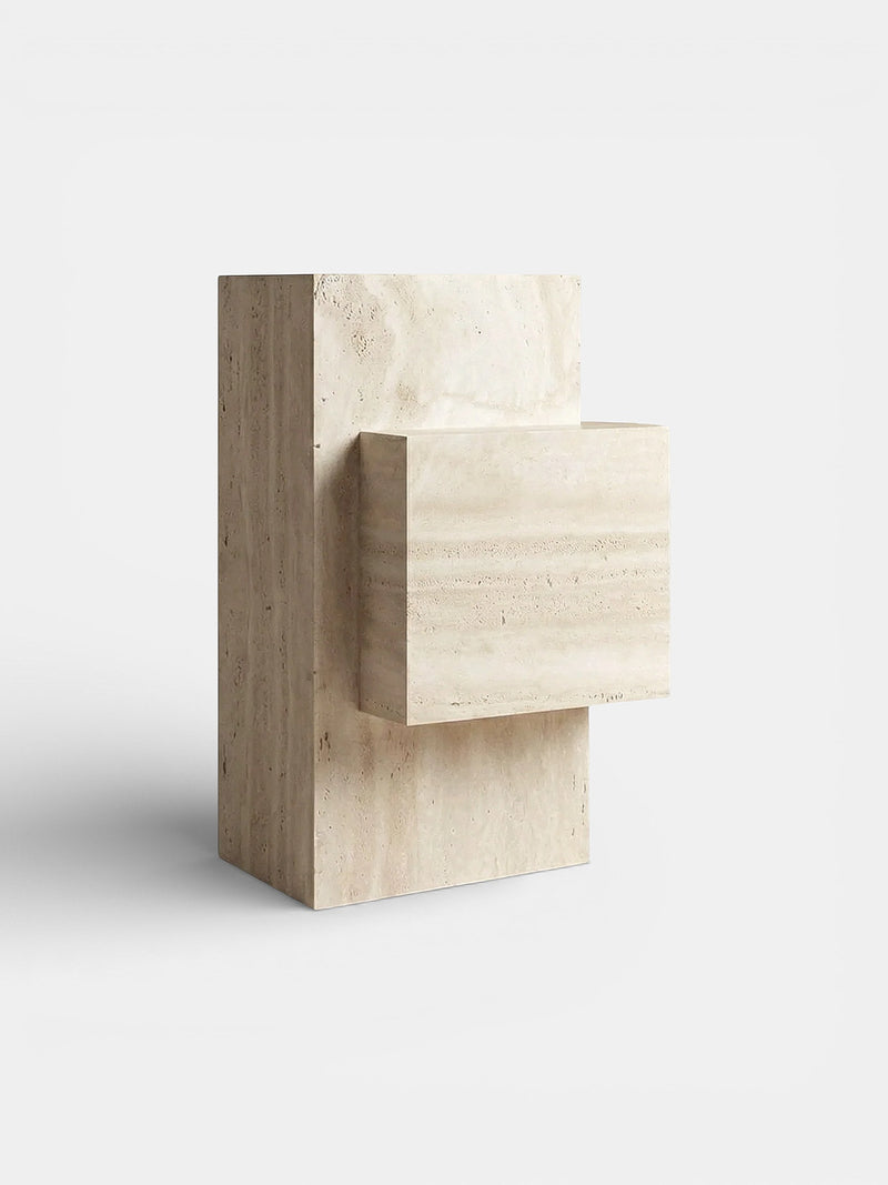 Ella Travertine - Marble Coffee Table — detail view