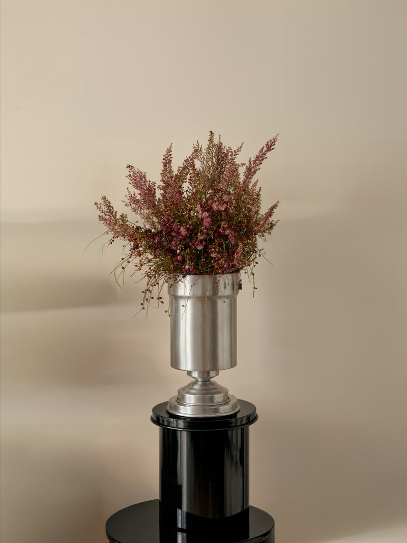 Art Deco Amphora Vase in Metal — detail view