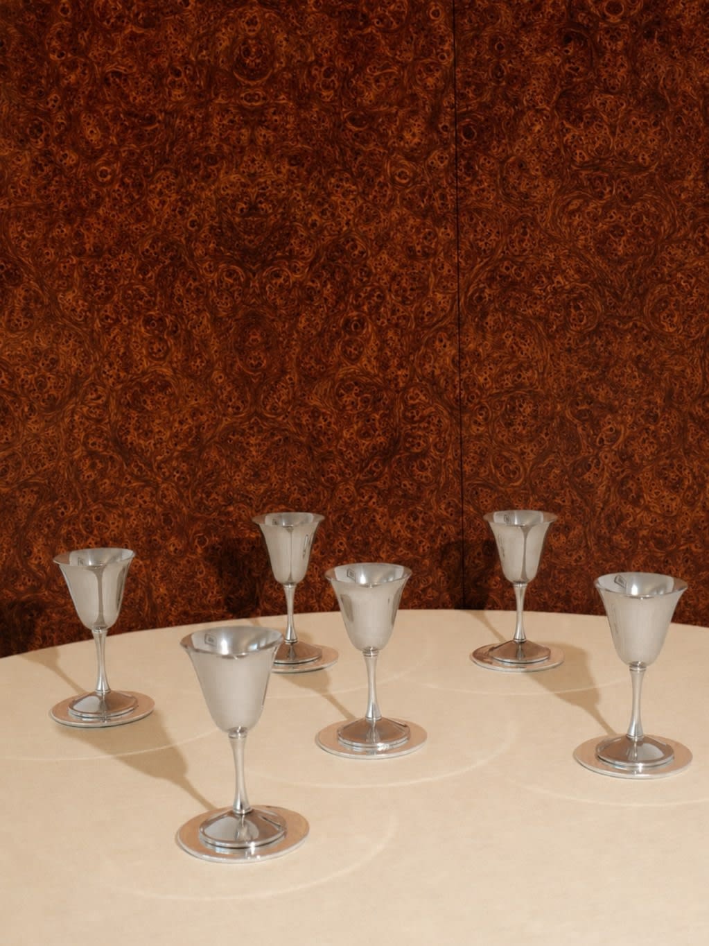 Set of 6 Silver-Plated Cups — detail view
