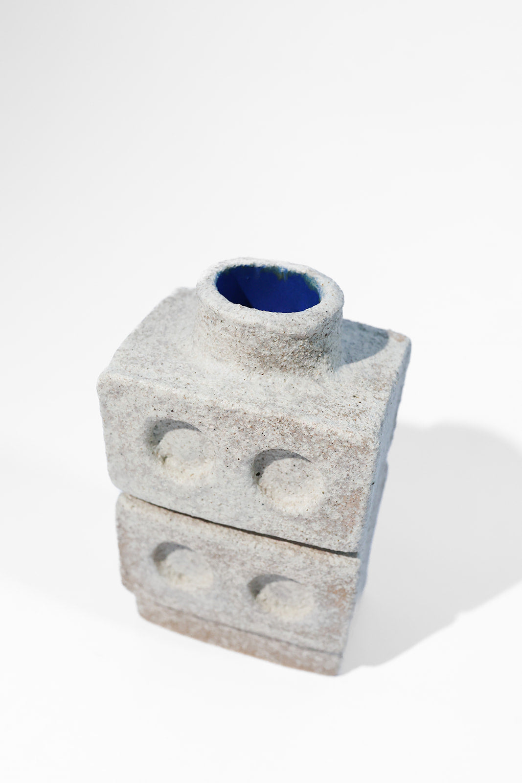 Ceramic vase Brutalist Strange Work - Small Craie 01 - 02 DUO  — alternate view