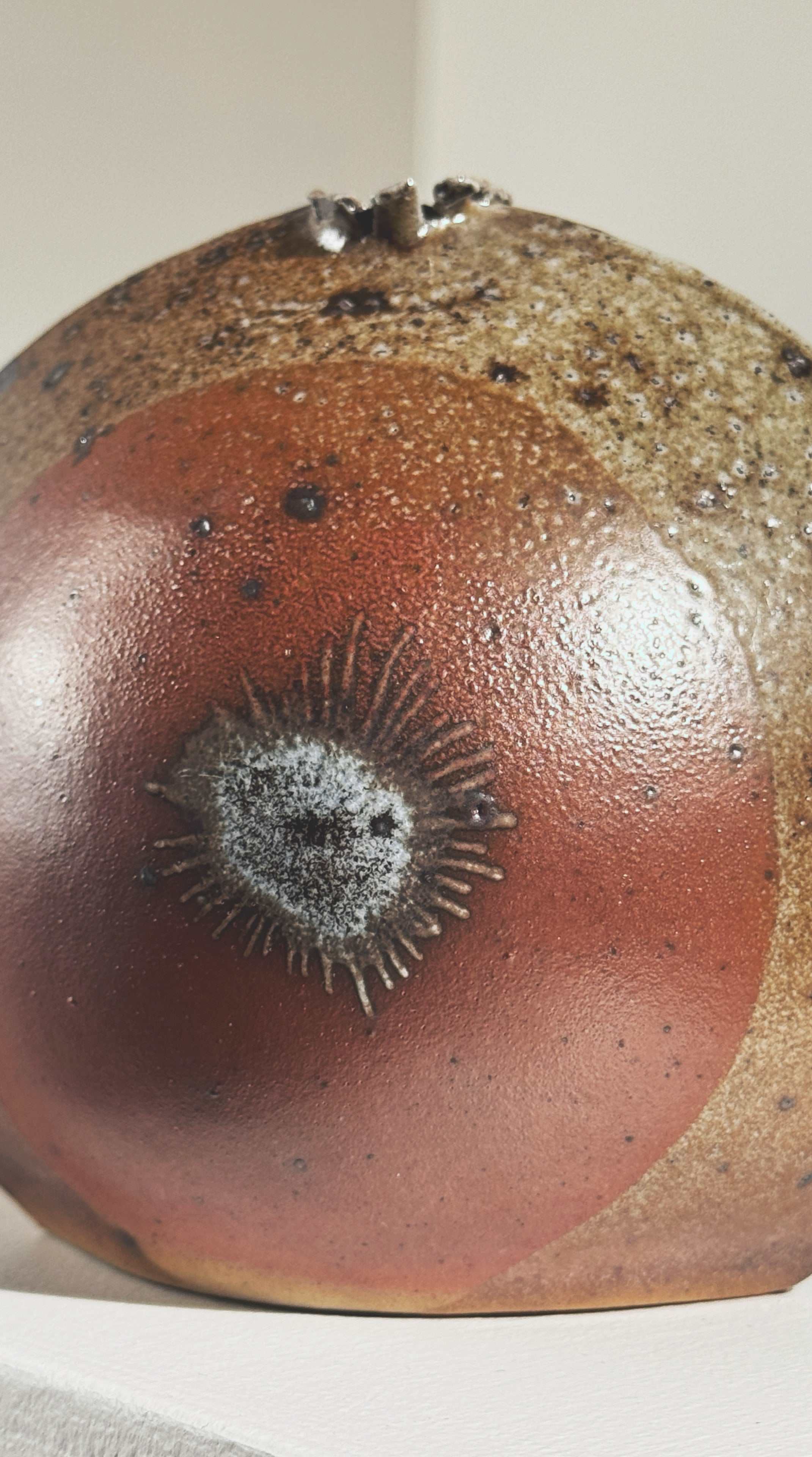 Stoneware Soliflore Vase by Gustave Tiffoche, circa 1965