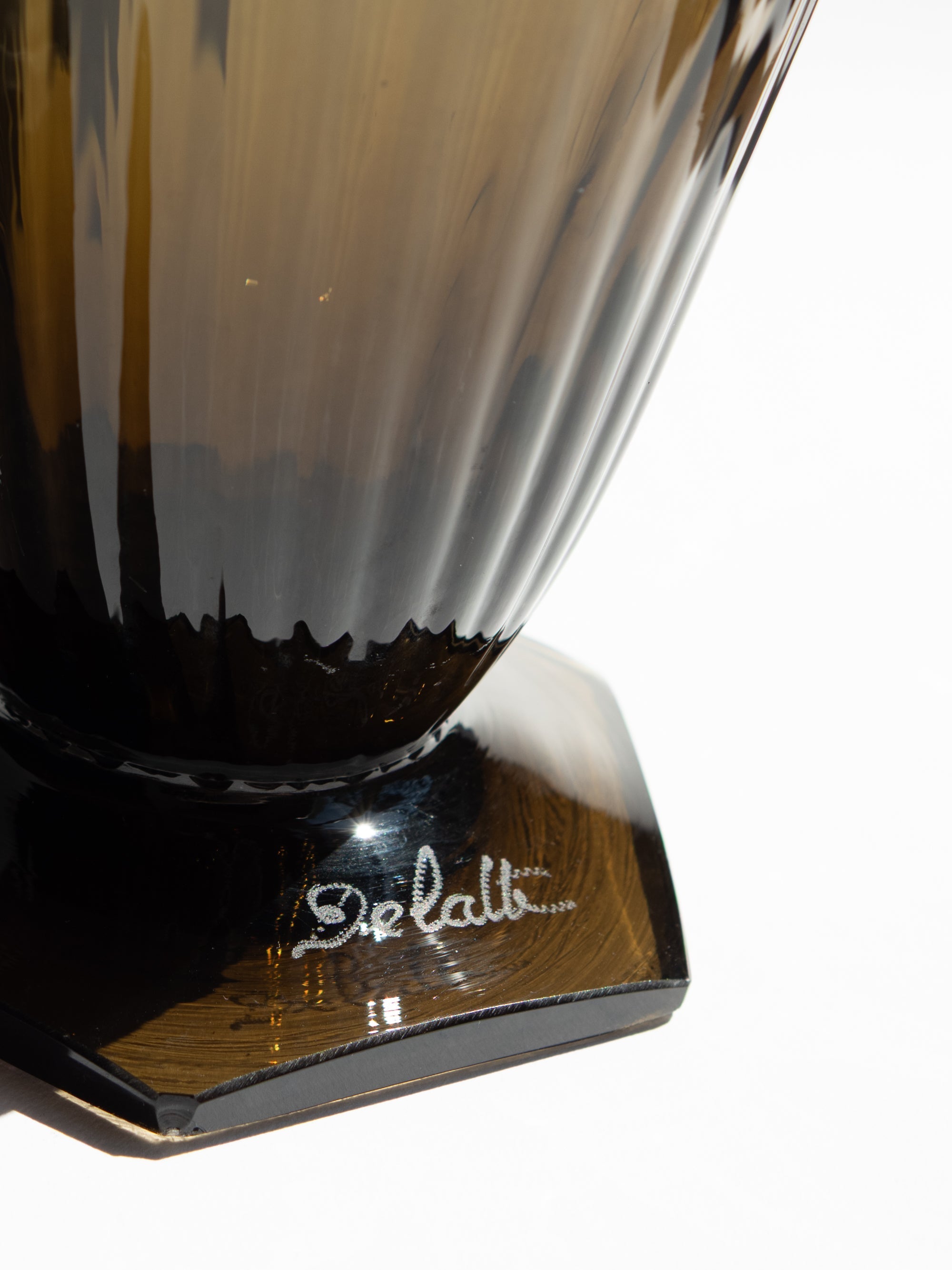 Monumental French Art Deco “Torsade” Vase by André Delatte, 1920s — close-up