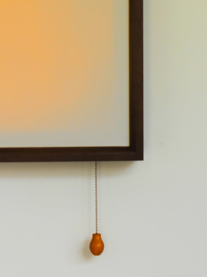 Cottage Window — close-up of frosted glass with wooden frame