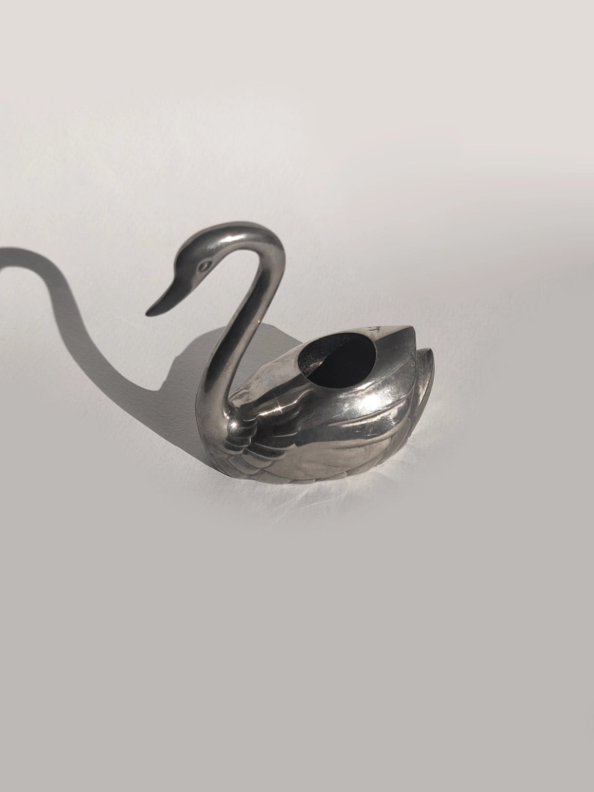 Swan Candle Holder — side angle