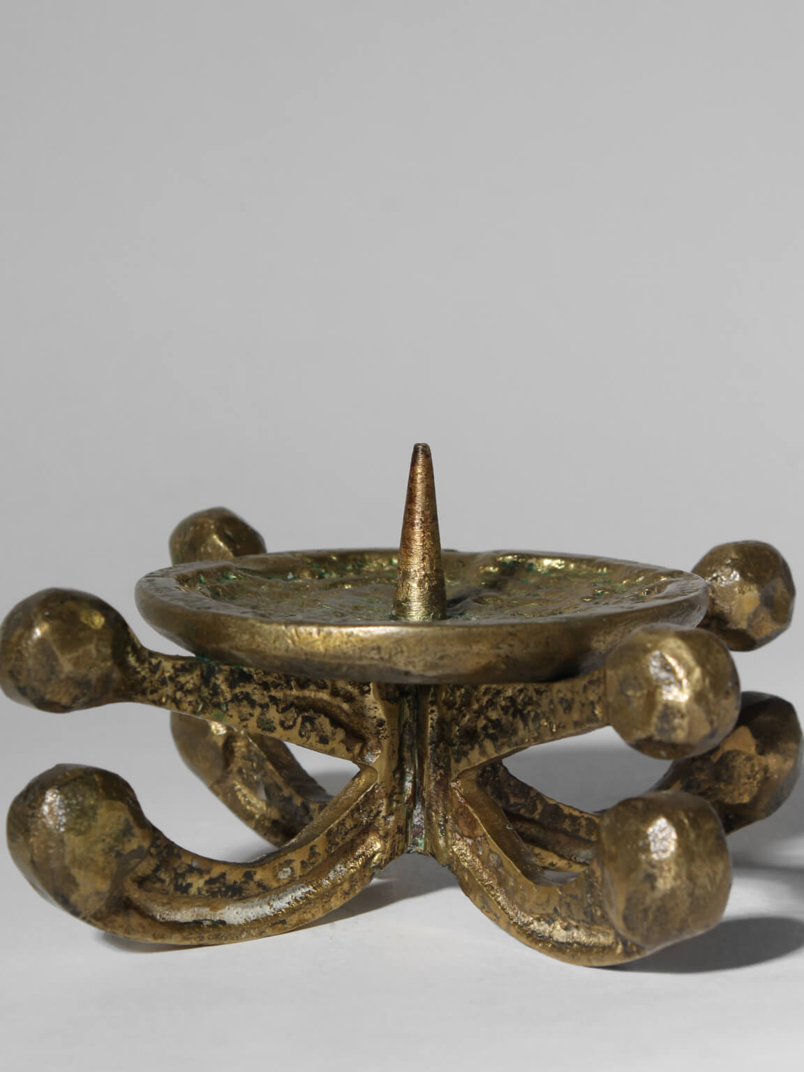 Brass Ethnic Candle Holder Stand — detail view