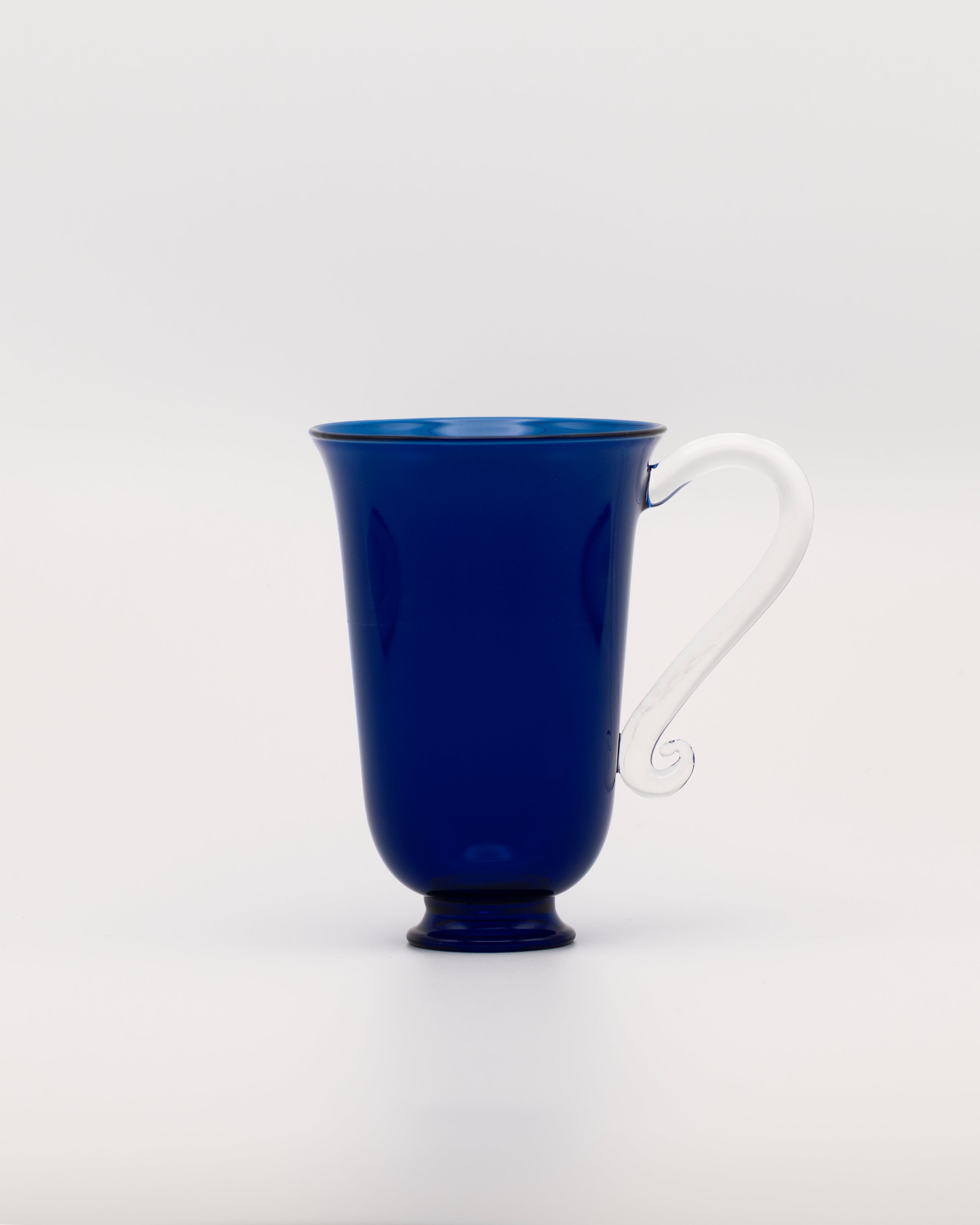 Grande Tasse Set — top view of cobalt blue glass mug