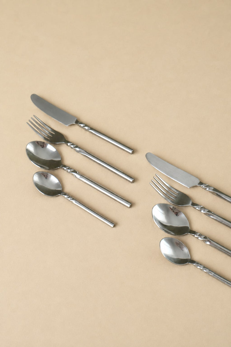 Set of 24-Piece Stainless Steel Cutlery by Truffe Studio | The Oblist