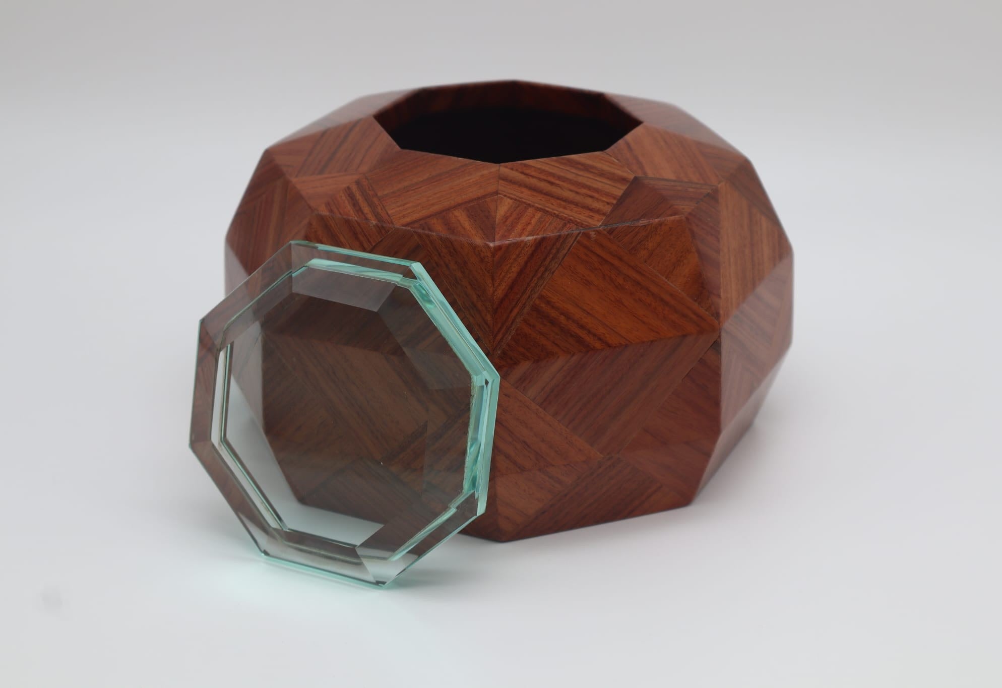 Rare Polyhedral Trinket Box by Pietro Chiesa for Fontana Arte, ca. 1940s — lifestyle setting
