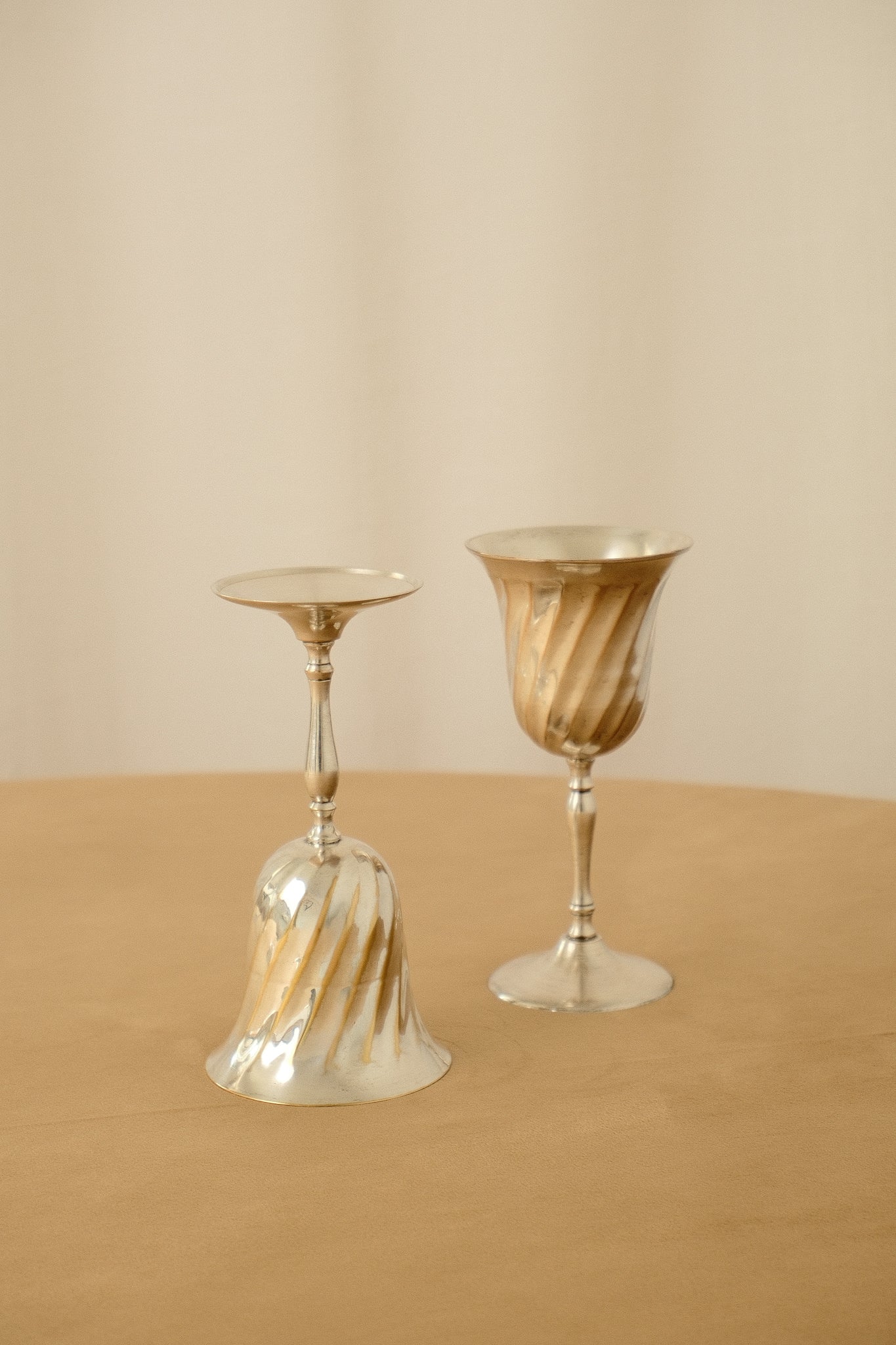 Set of 6 Silver-Plated Goblets — close-up