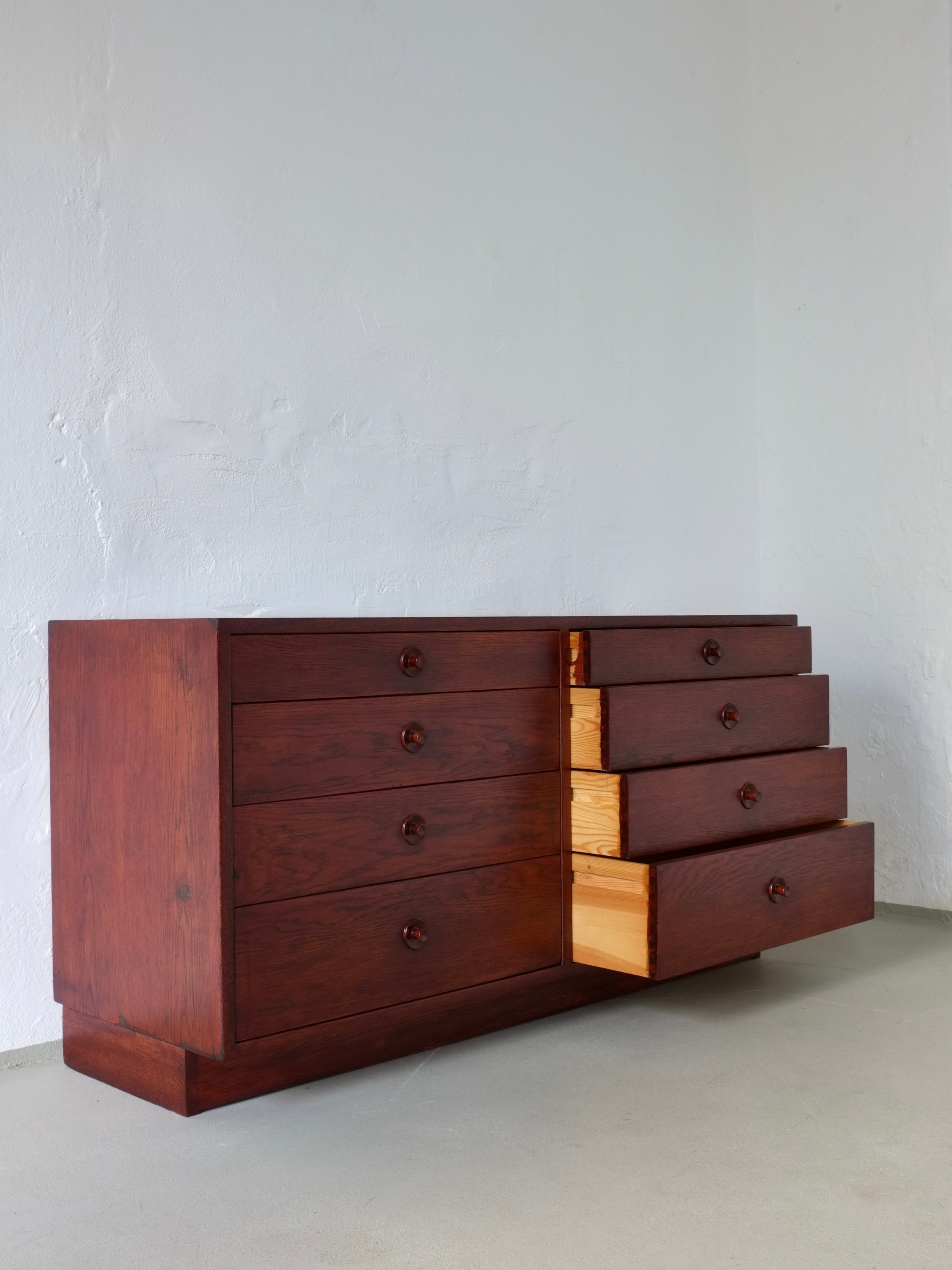 Chest of Drawers by Borge Mogensen for Karl Andersson's, Denmark 1950s — angled view showing open drawers and wood finish