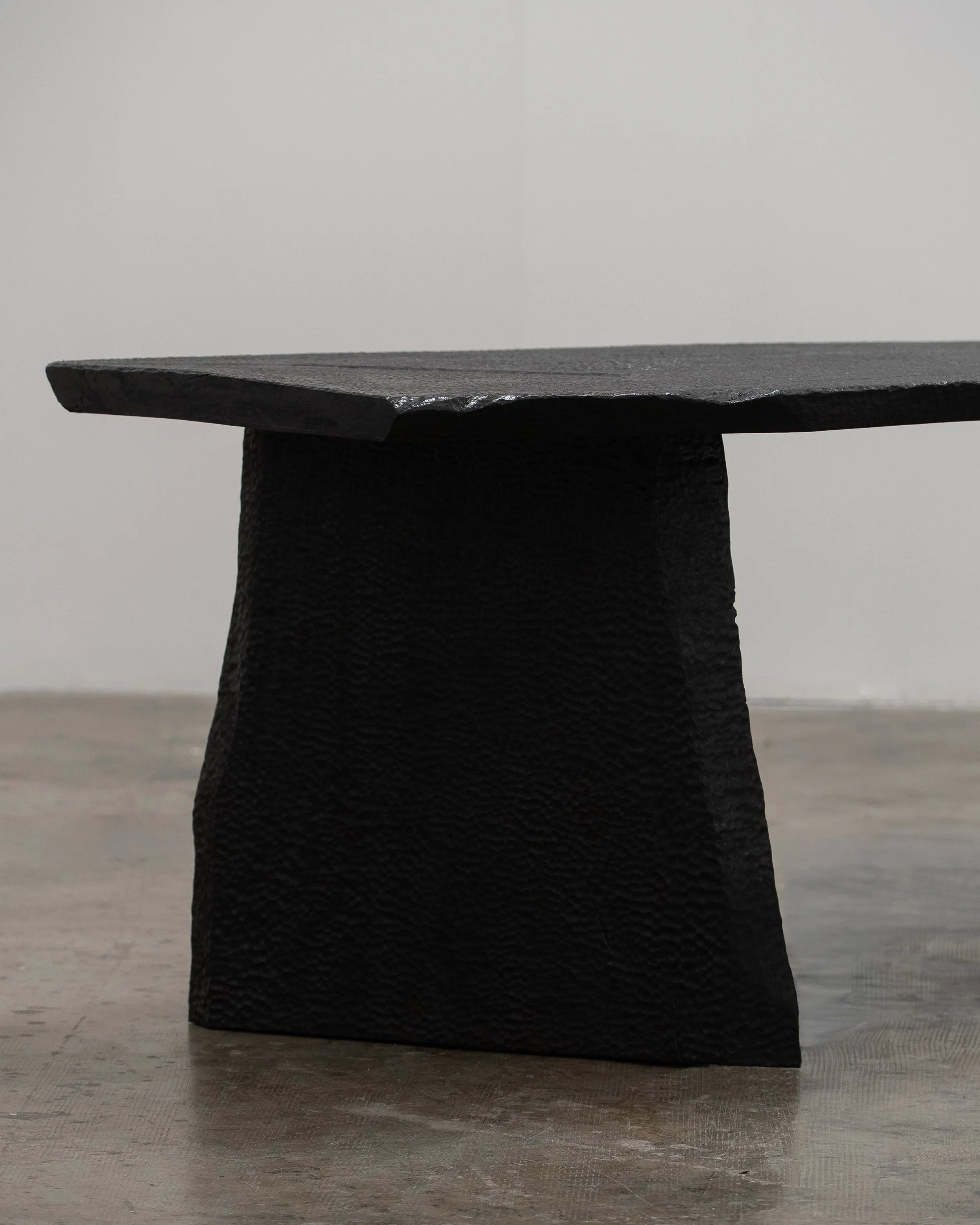 Massif Dining Table from Charred Eucalyptus Wood — in context