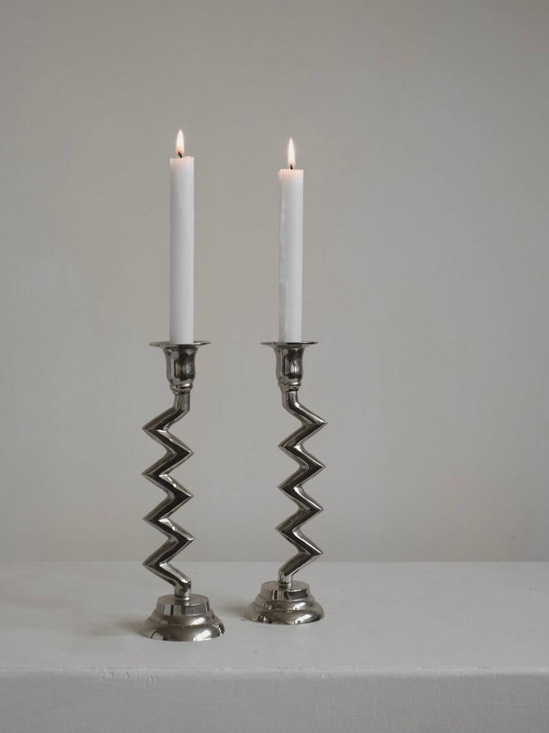 Set of Zigzag Candleholders by septembre studios | The Oblist