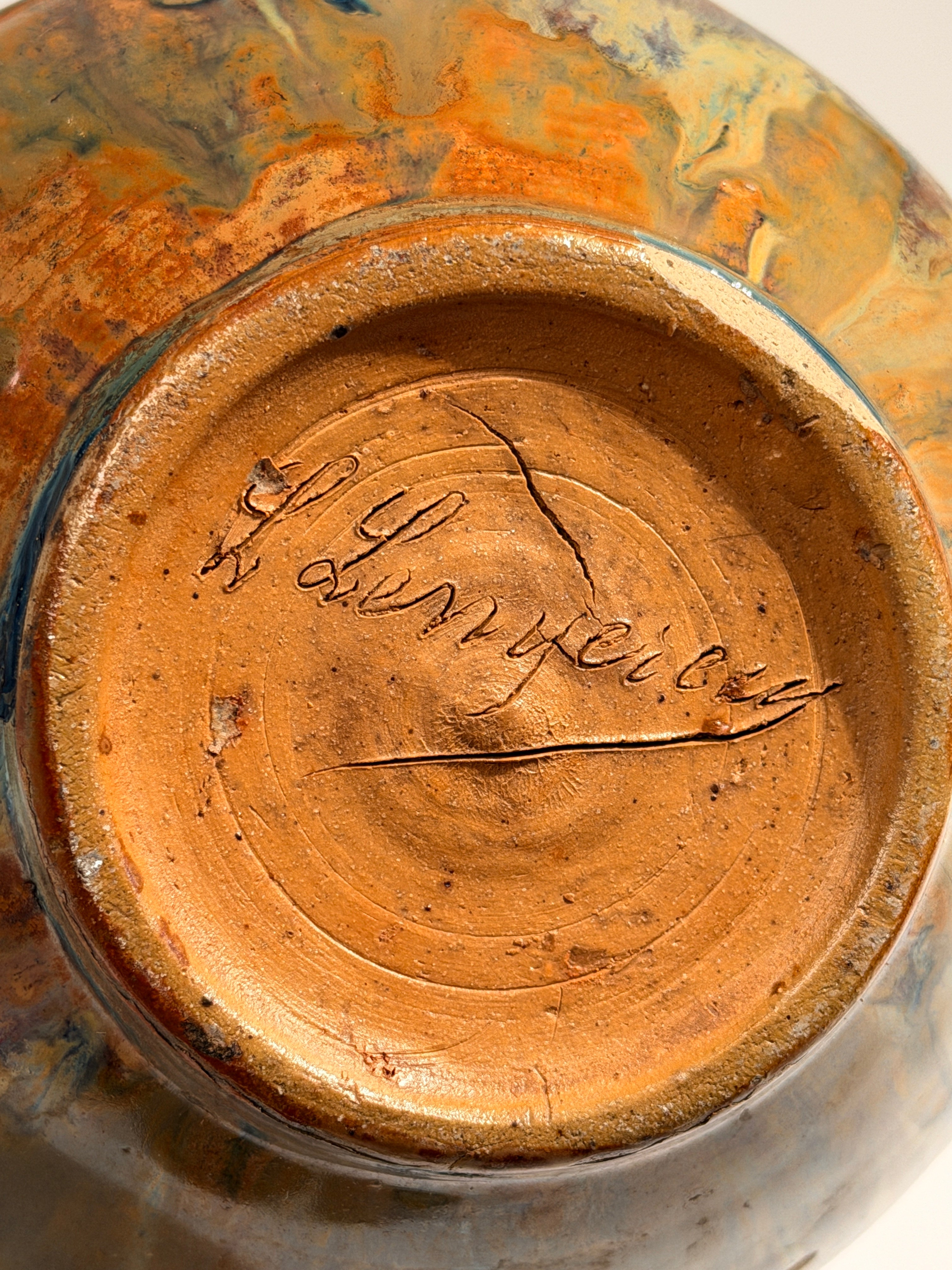 Large ceramic vase by Léon Lempereur, France, circa 1920 — close-up