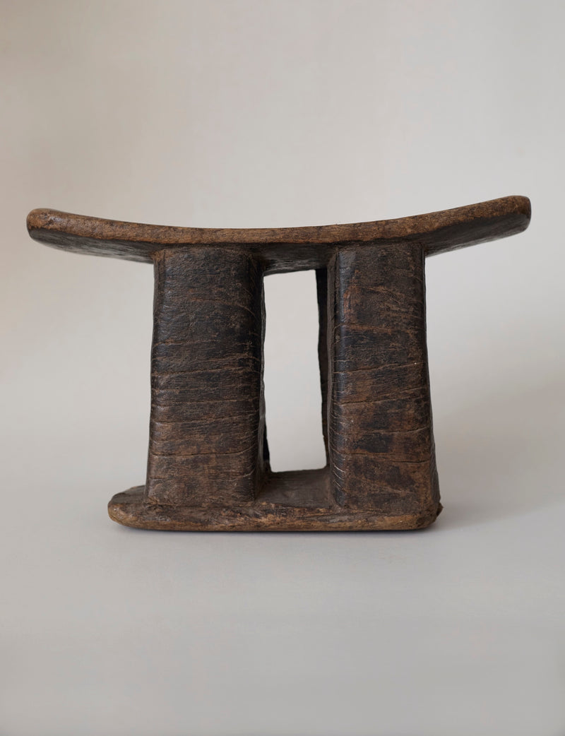 West African Monoxyle Stool in Dark Patinated Wood by DIG IN JAPAN | The Oblist