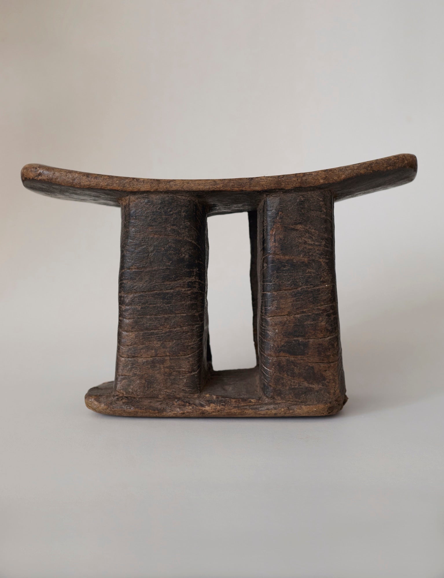 West African Monoxyle Stool in Dark Patinated Wood by DIG IN JAPAN | The Oblist