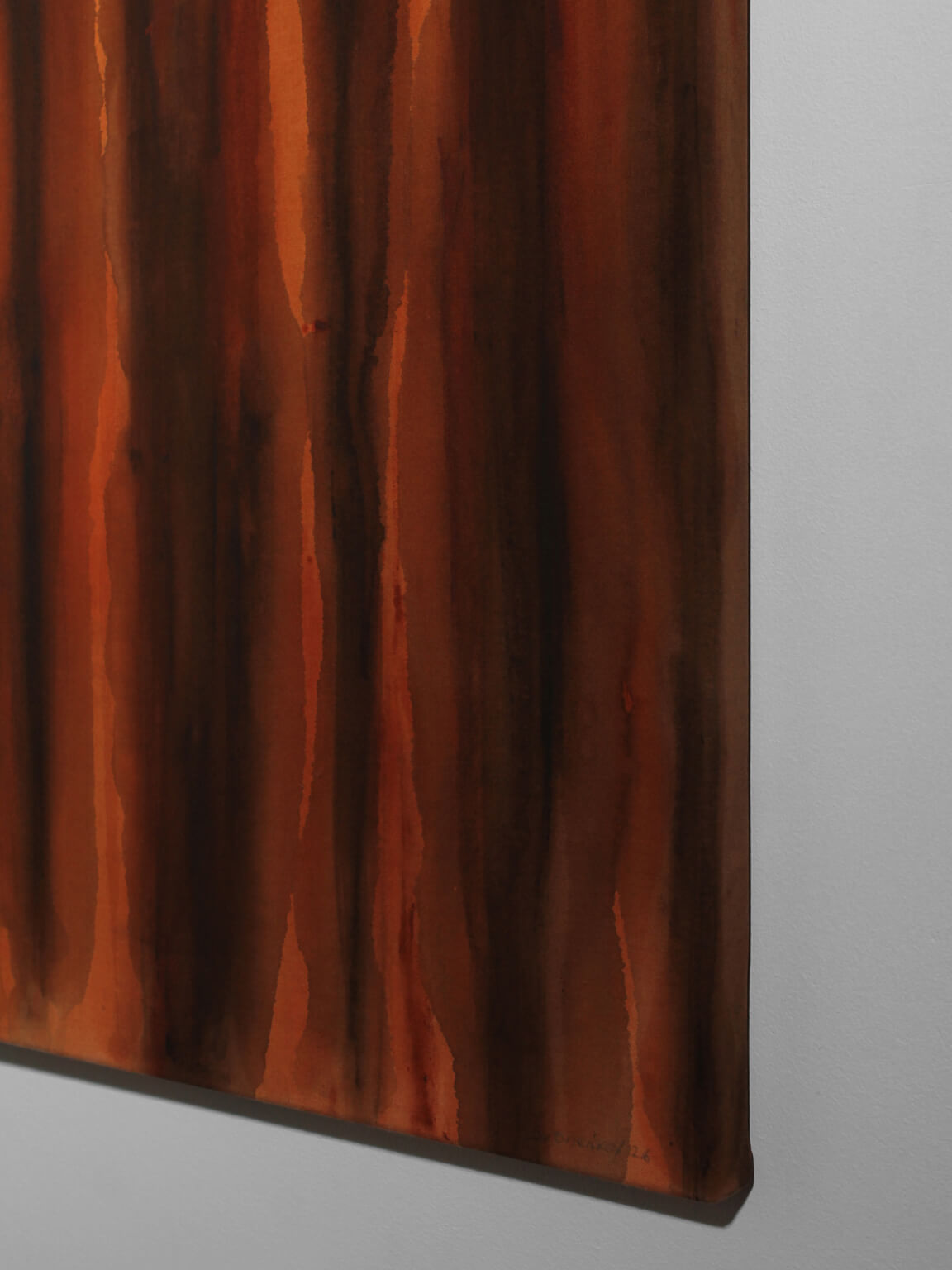 Vertical Organic Lines In Umber, Author Painting — alternate view