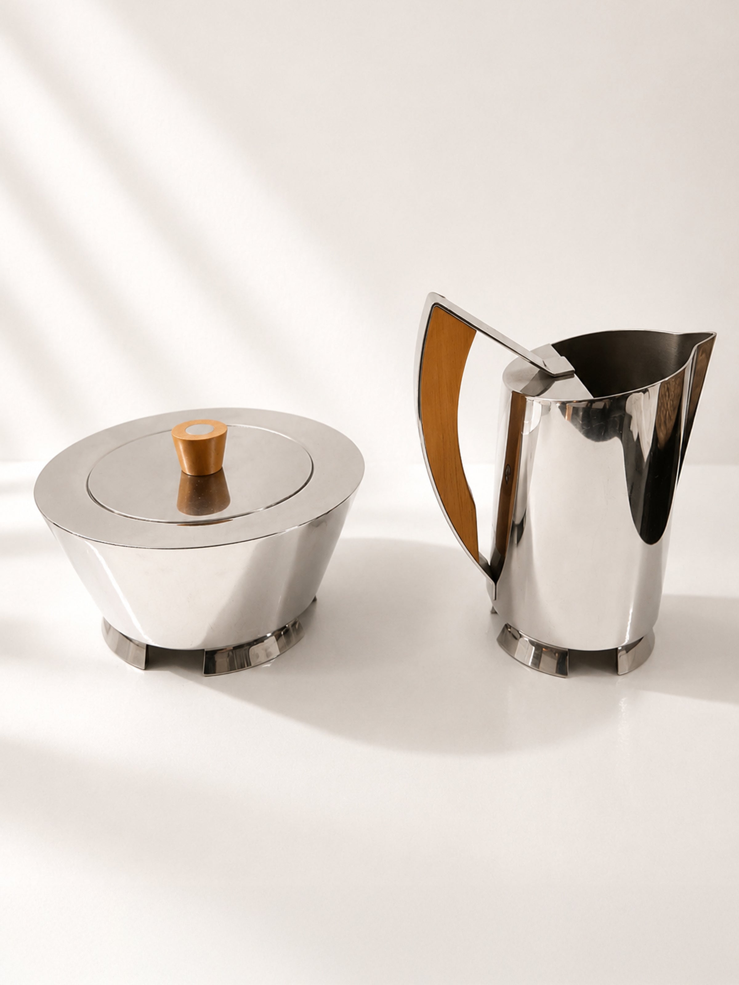 Postmodern tea set by Peter Maly for Wilkens Germany - 1980s — side angle