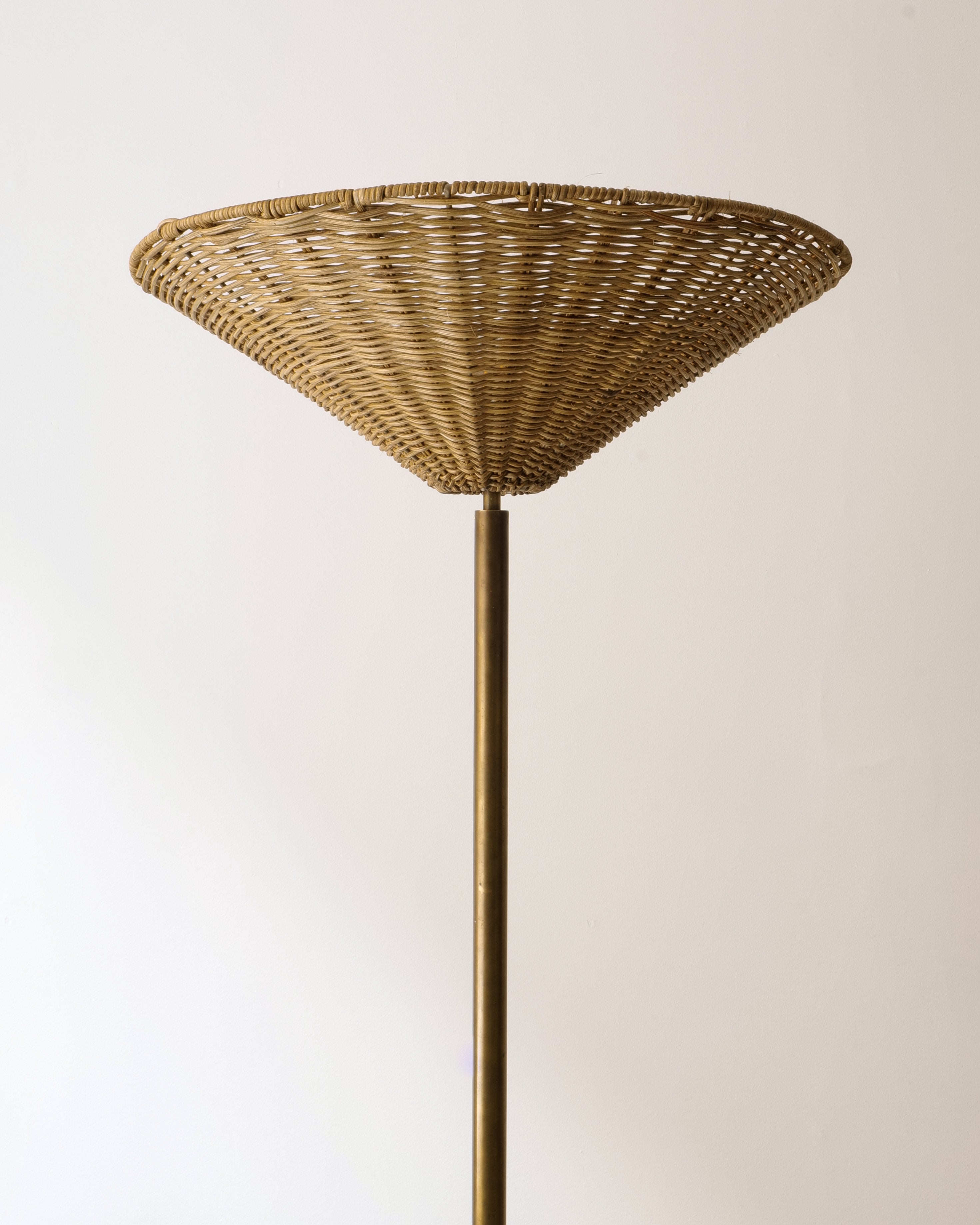Harald Notini Böhlmarks Brass Floor Lamp 1940s — detail view