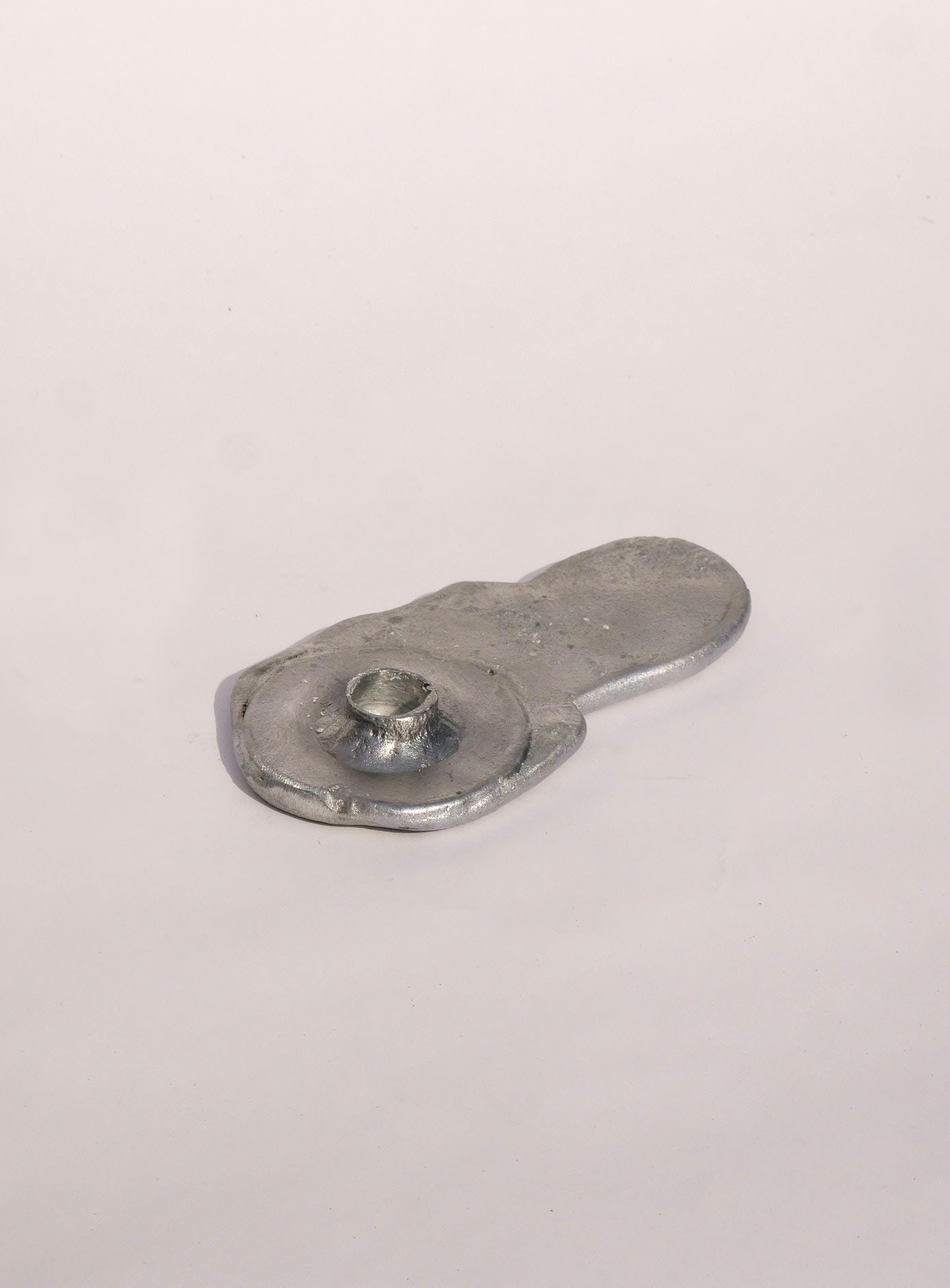Sand Cast Candle Holder — close-up