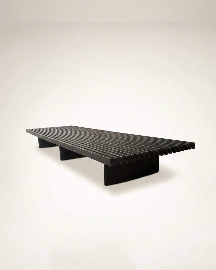 514 Refolo Tokyo seating bench by Charlotte Perriand for Cassina 2000s — close-up