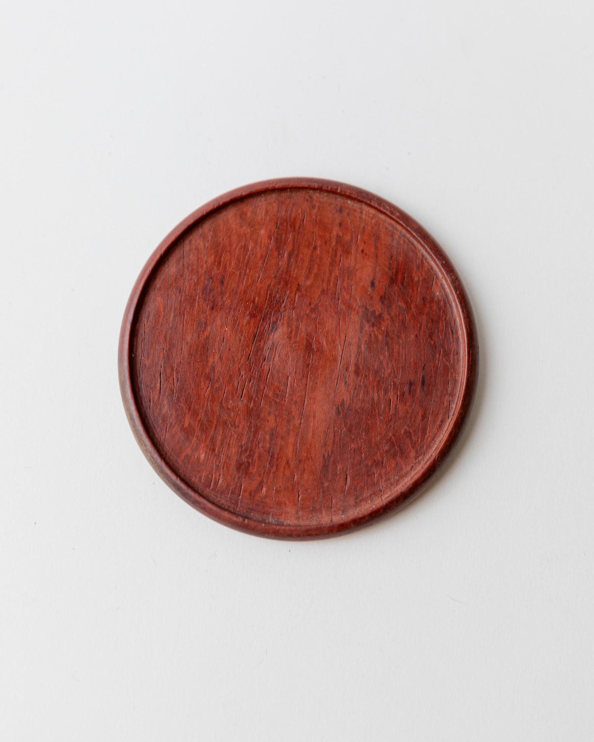 Vintage 1960s Italian Wooden Coaster Set, Dark Wood Drink Coasters, Classic Mid Century Tableware, Rustic Barware, Table Accent, Gift Idea — close-up