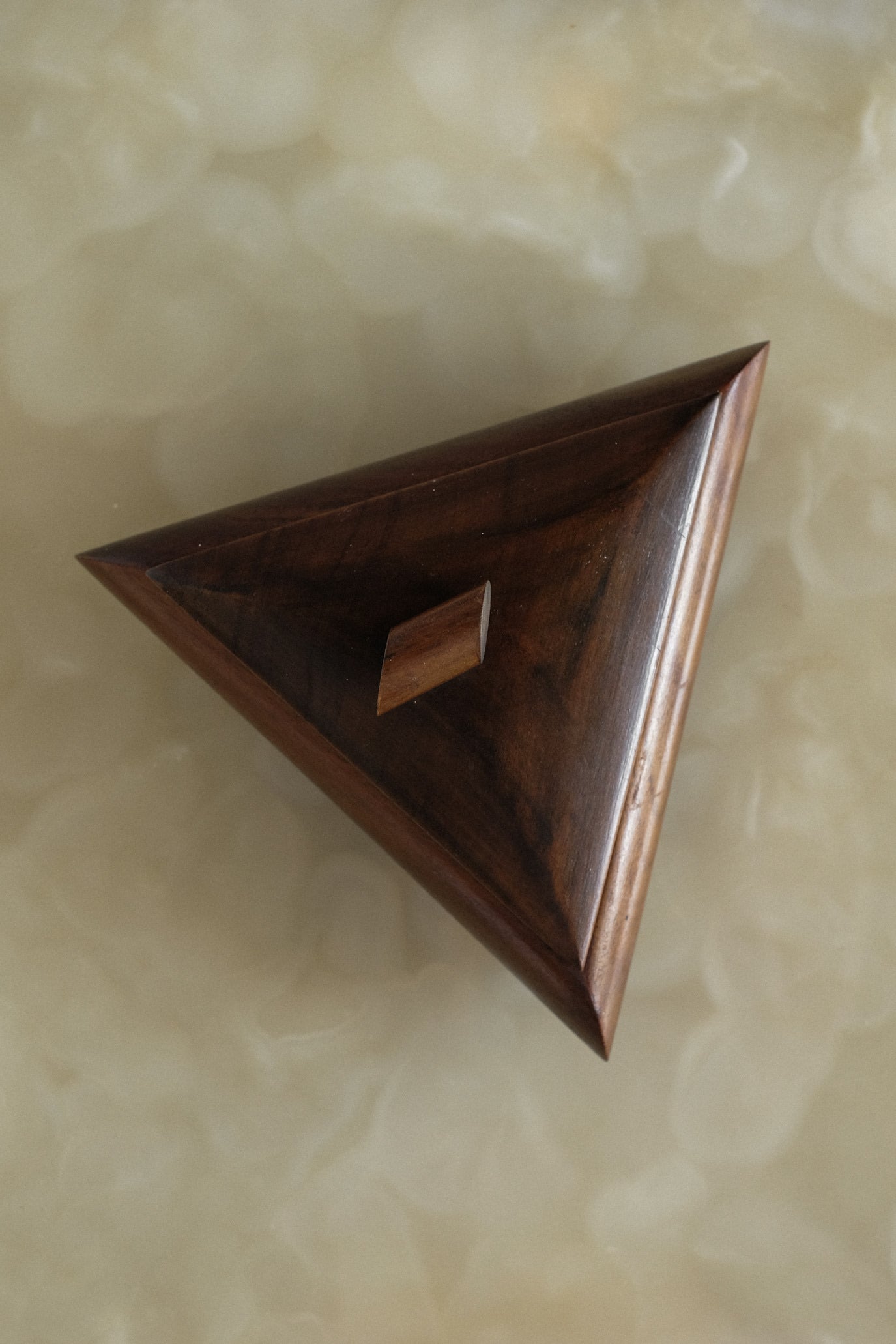 Vintage Mid-Century Modern Triangular Wooden Box by septembre studios | The Oblist