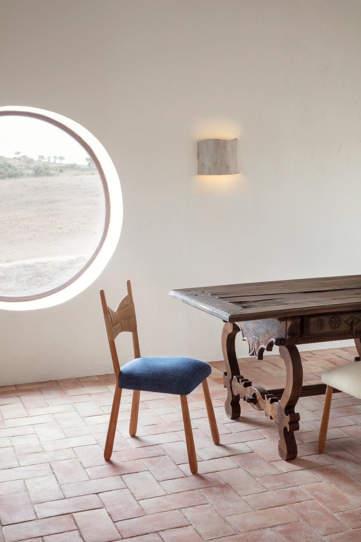 Papel - artisanal ceramic wall light  — in context