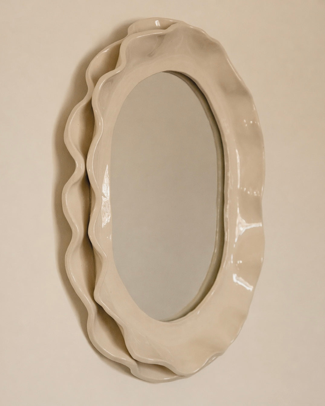 The Ortigia Mirror in Glazed Ceramic — alternate view